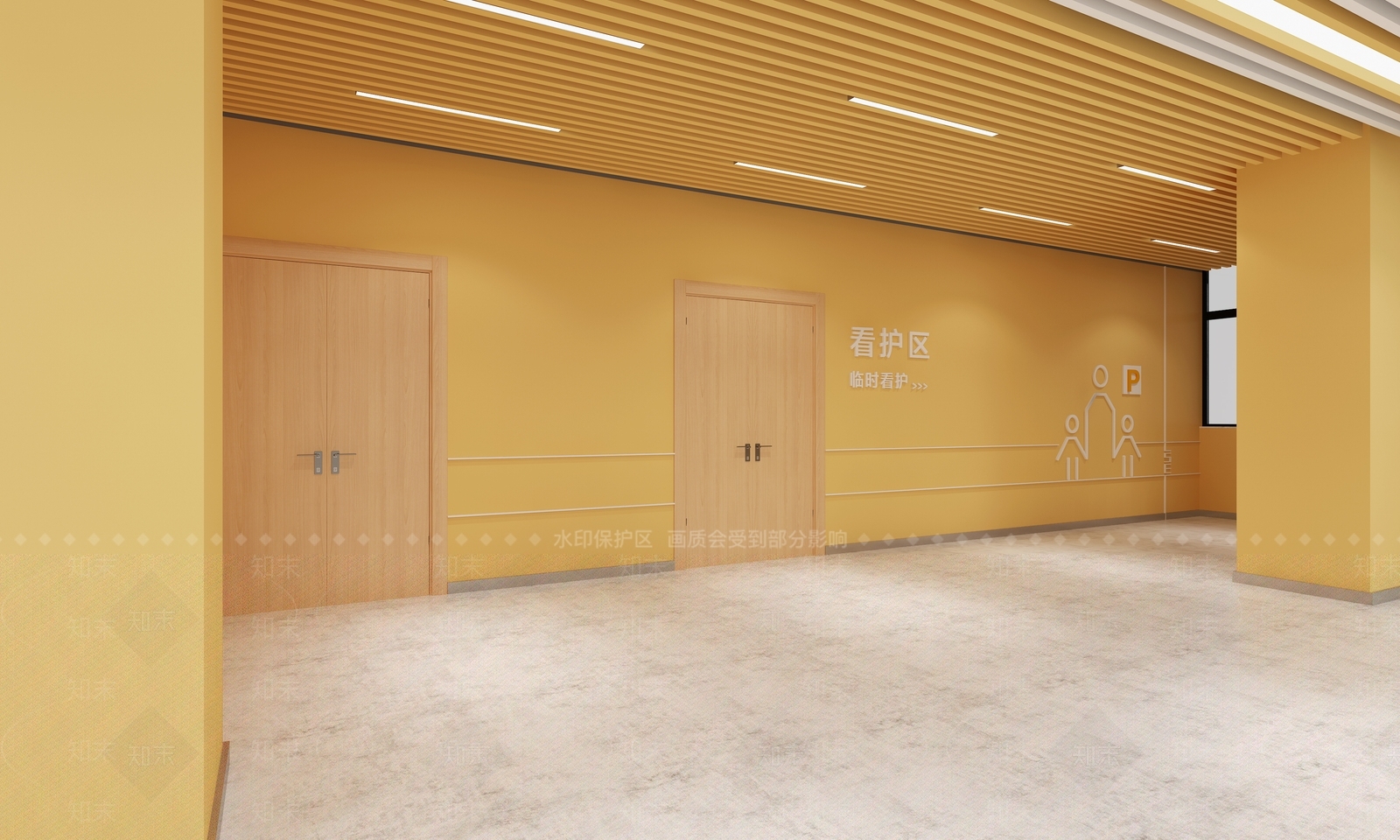 现代学校地下车库3D模型下载【ID:1115299107】