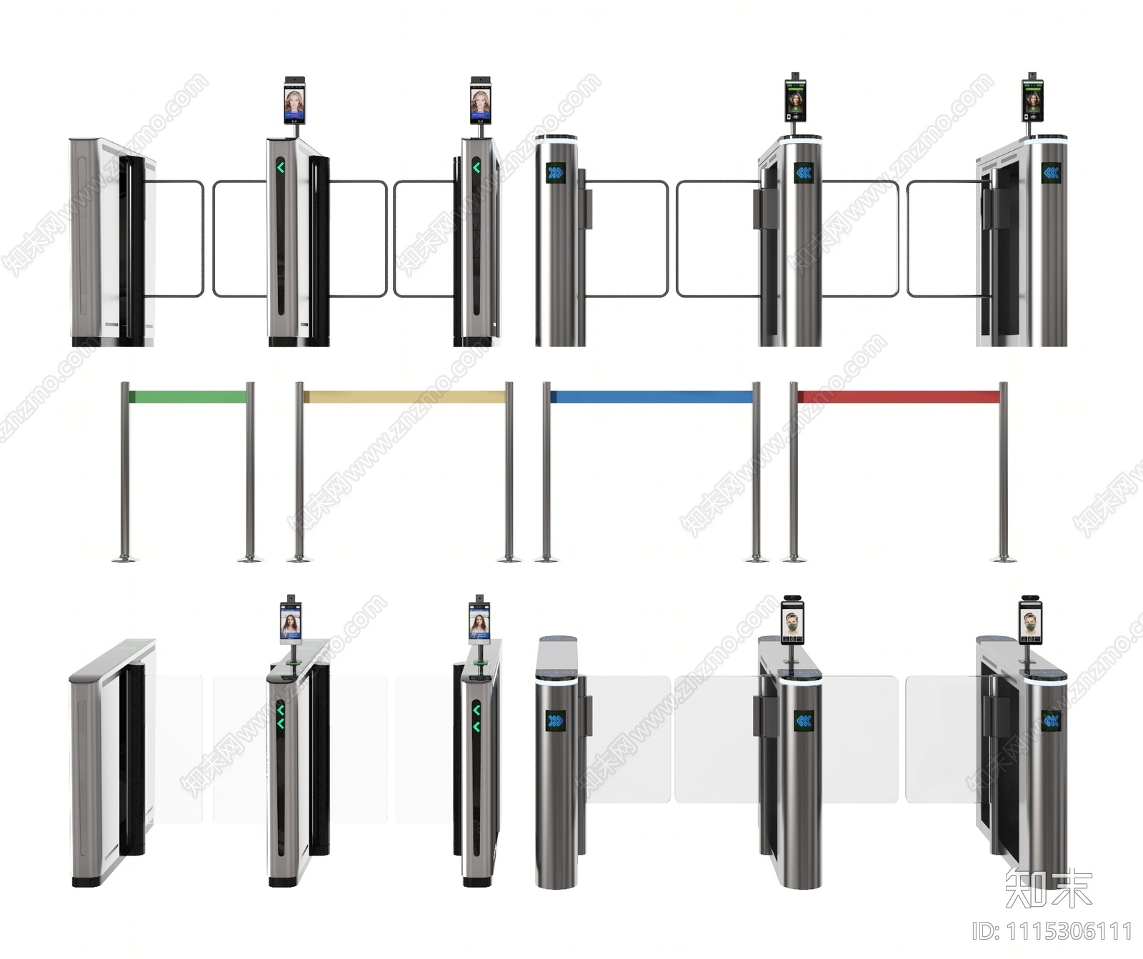 现代闸门3D模型下载【ID:1115306111】