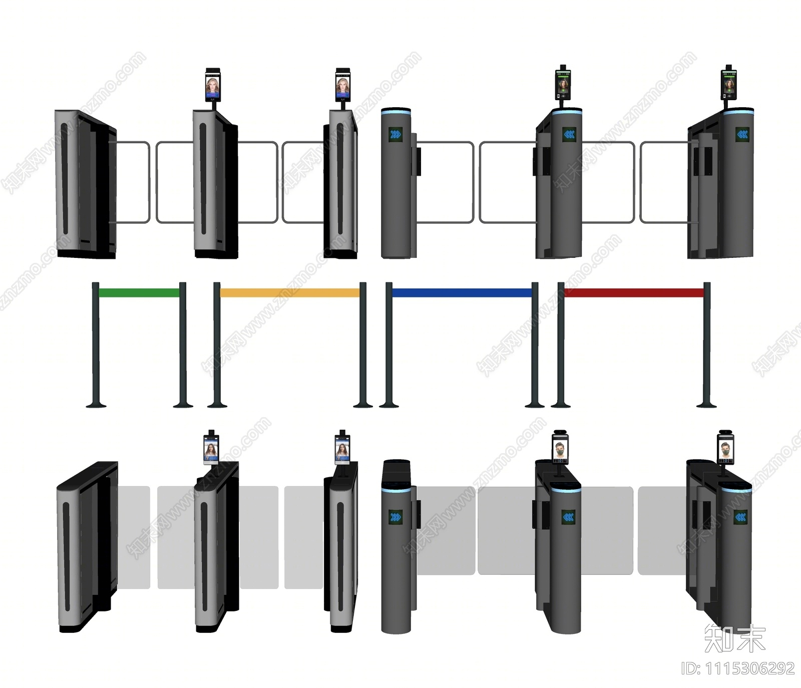 现代门禁机SU模型下载【ID:1115306292】