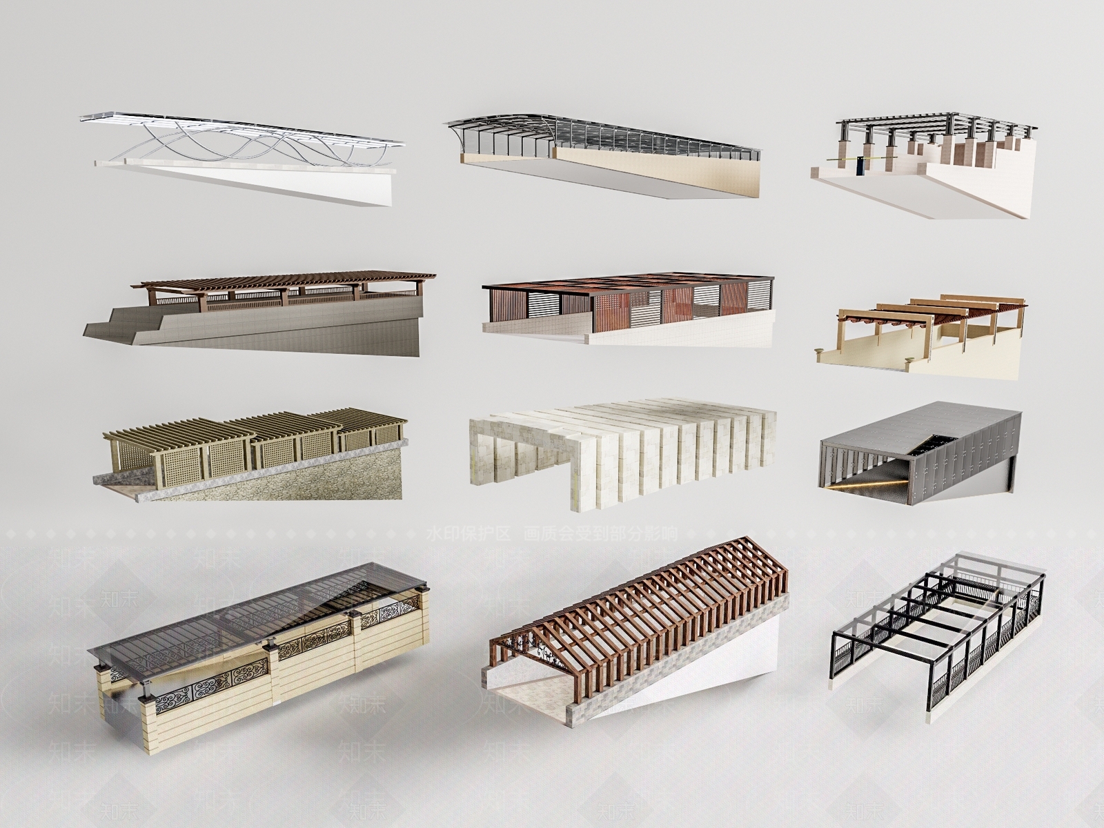 现代地下车库出入口3D模型下载【ID:1115317137】