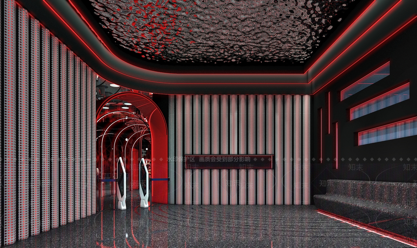 现代酒吧过道3D模型下载【ID:1115321250】