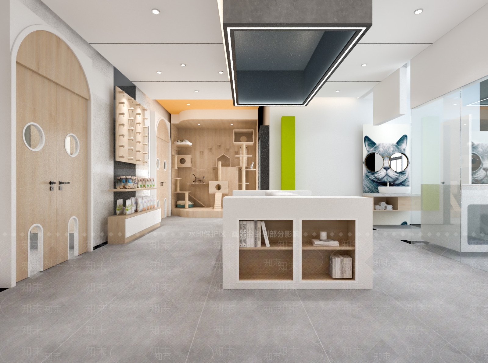 现代猫宠物店SU模型下载【ID:1115321741】