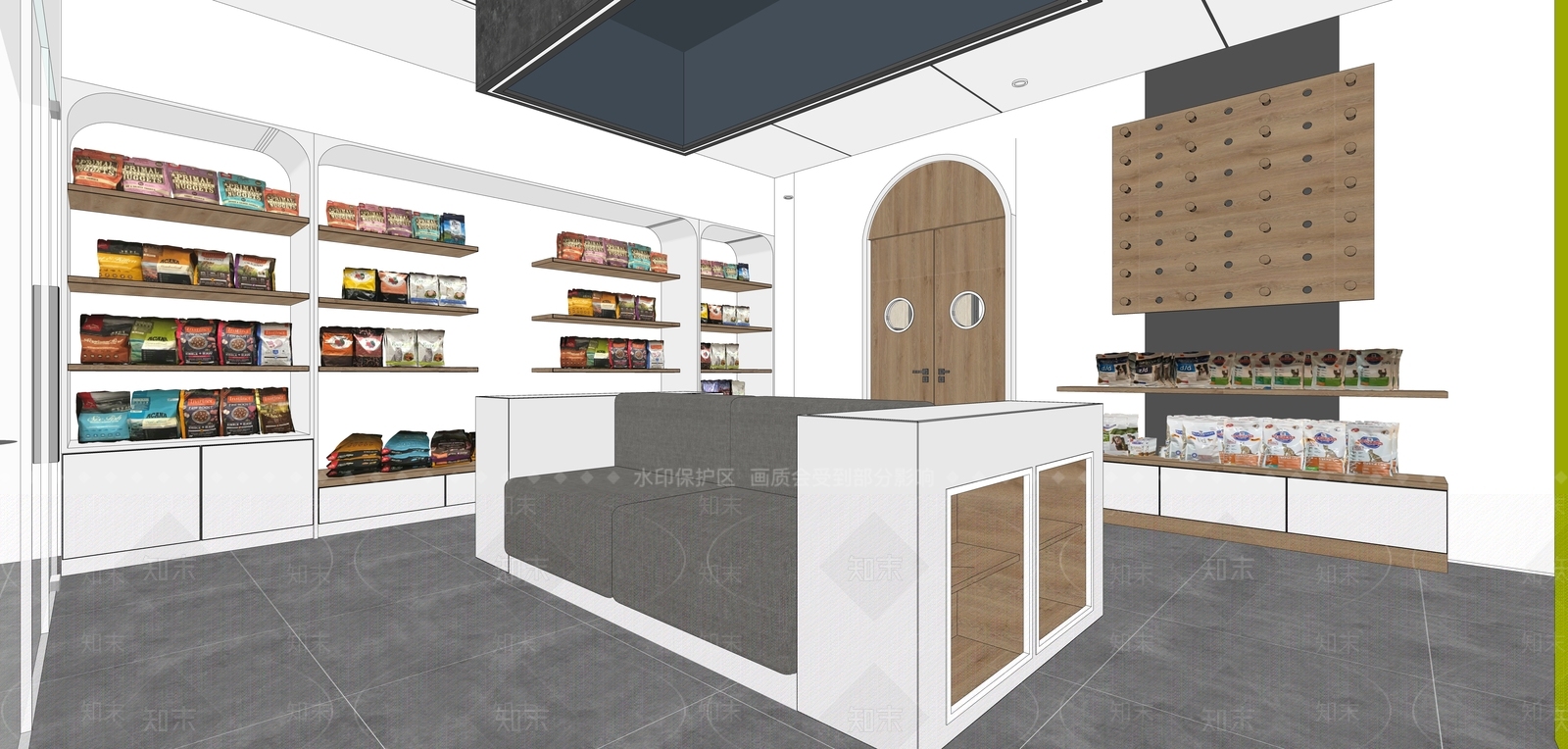 现代猫宠物店SU模型下载【ID:1115321741】