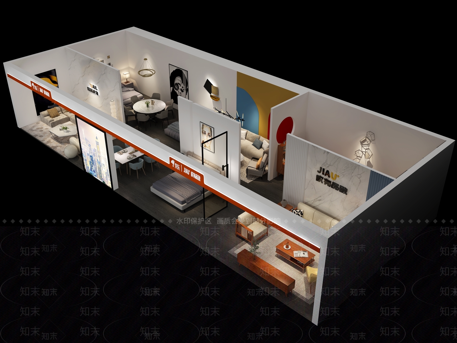 现代家居专卖店3D模型下载【ID:1115329296】