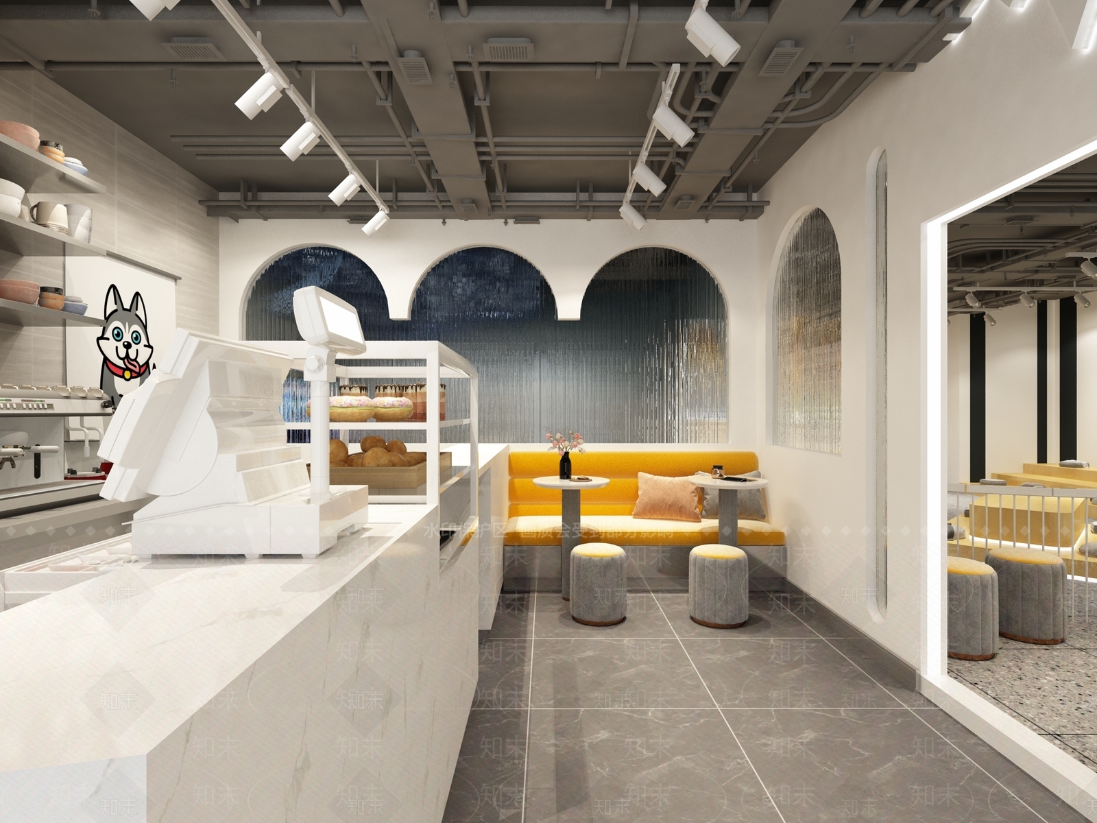 北欧哈咖宠物咖啡店3D模型下载【ID:1115329808】