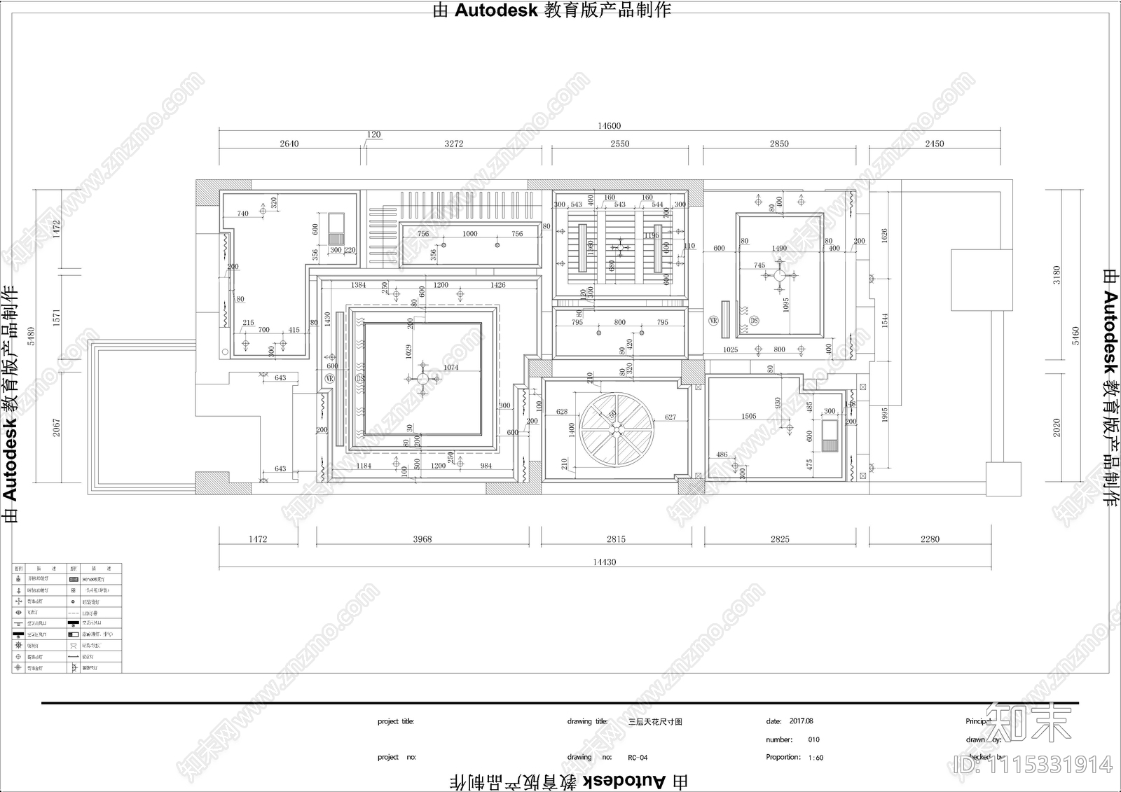 别墅施工图cad施工图下载【ID:1115331914】