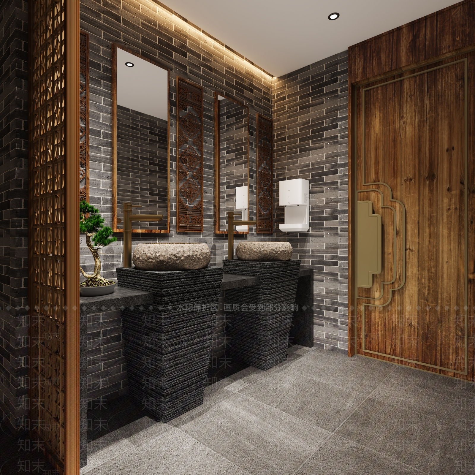 中式火锅店3D模型下载【ID:1115340660】