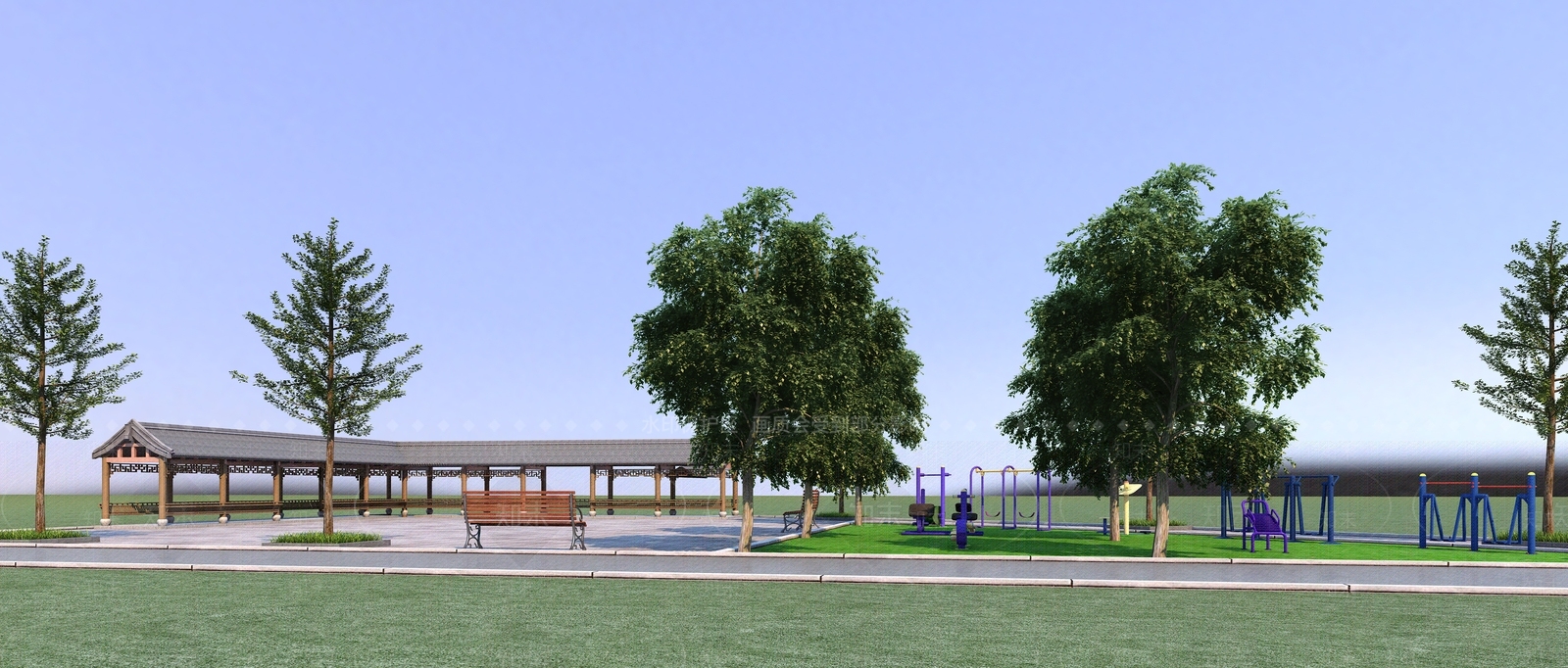 现代公园3D模型下载【ID:1115350455】