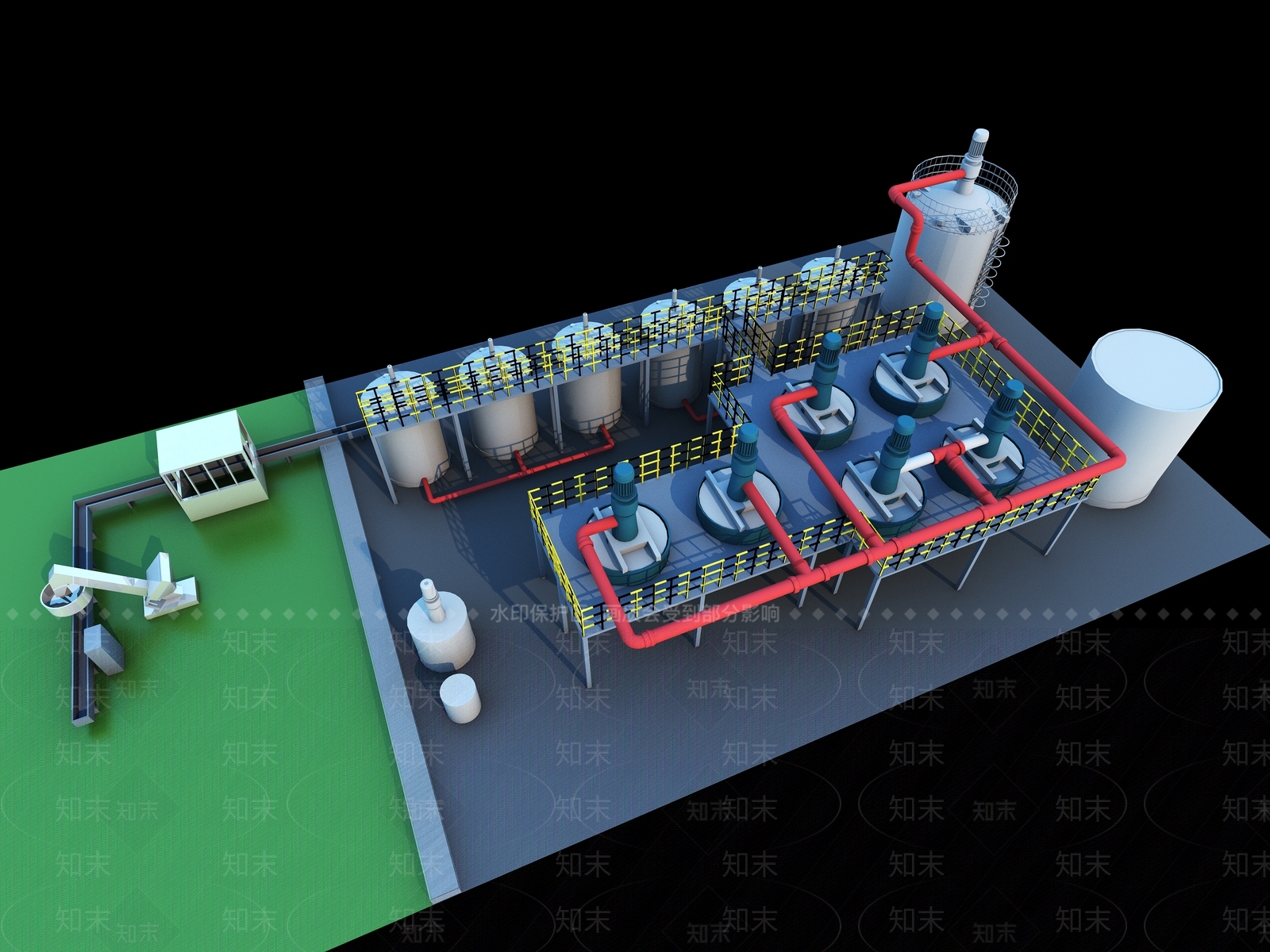 现代化工厂3D模型下载【ID:1115352151】