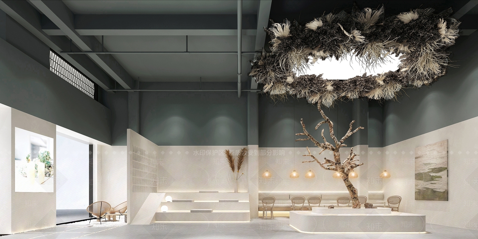 现代奶茶店3D模型下载【ID:1115359890】