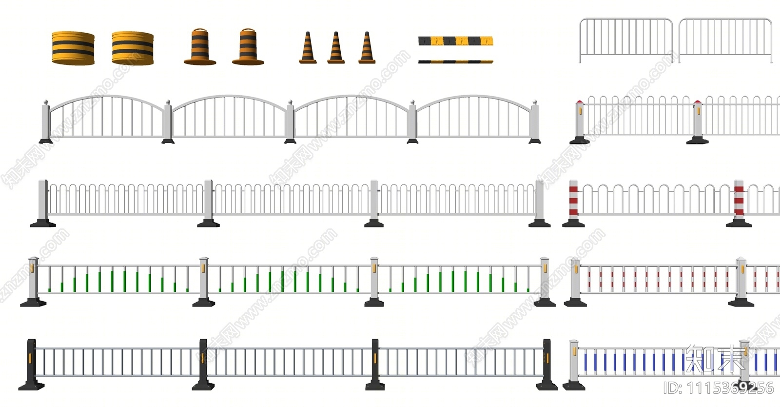 现代道路护栏SU模型下载【ID:1115369256】