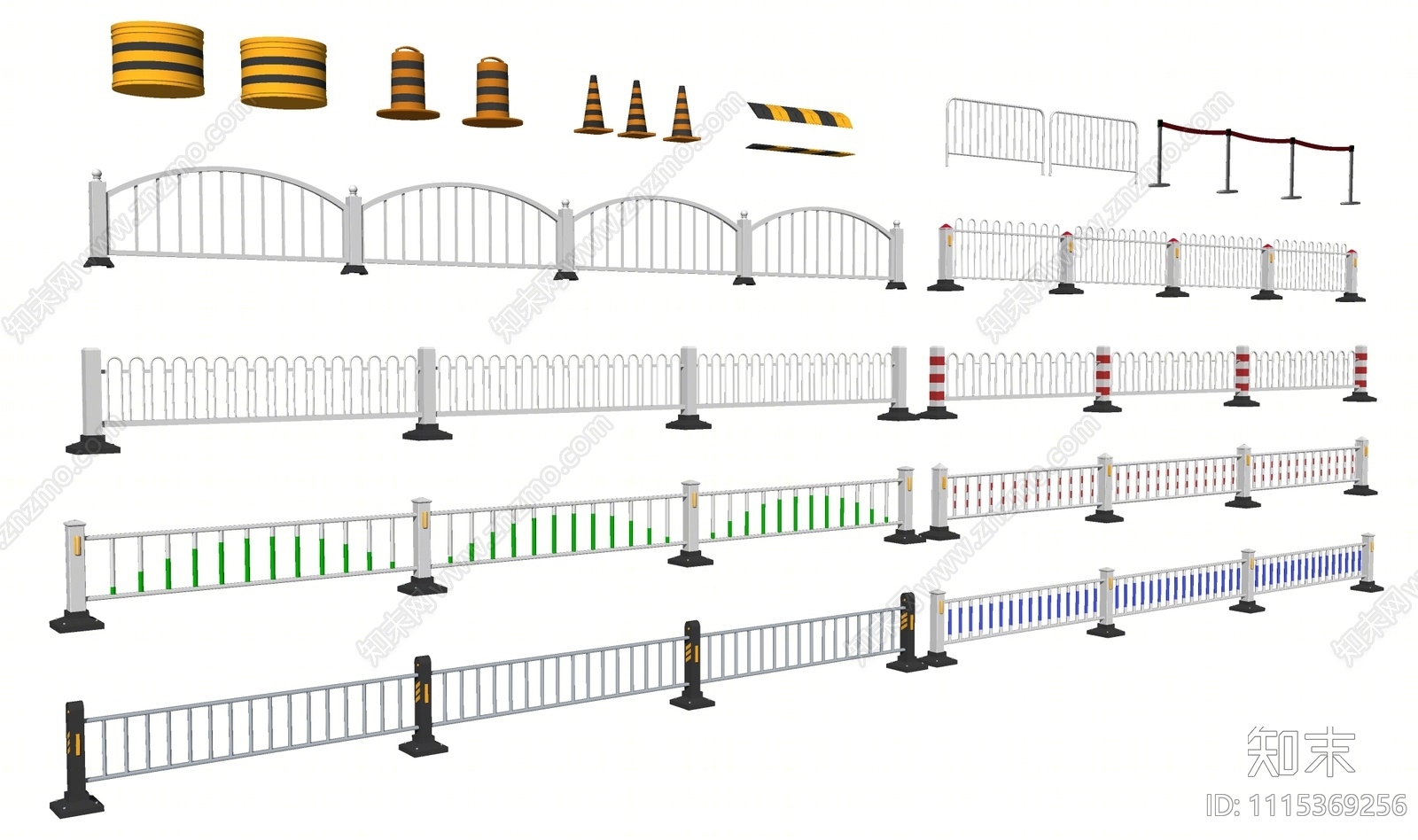 现代道路护栏SU模型下载【ID:1115369256】