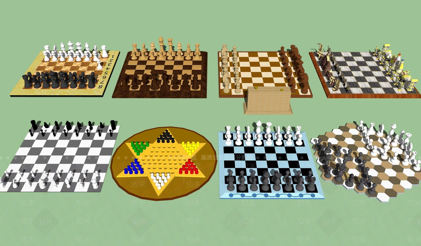 现代国际象棋SU模型下载【ID:1114724967】