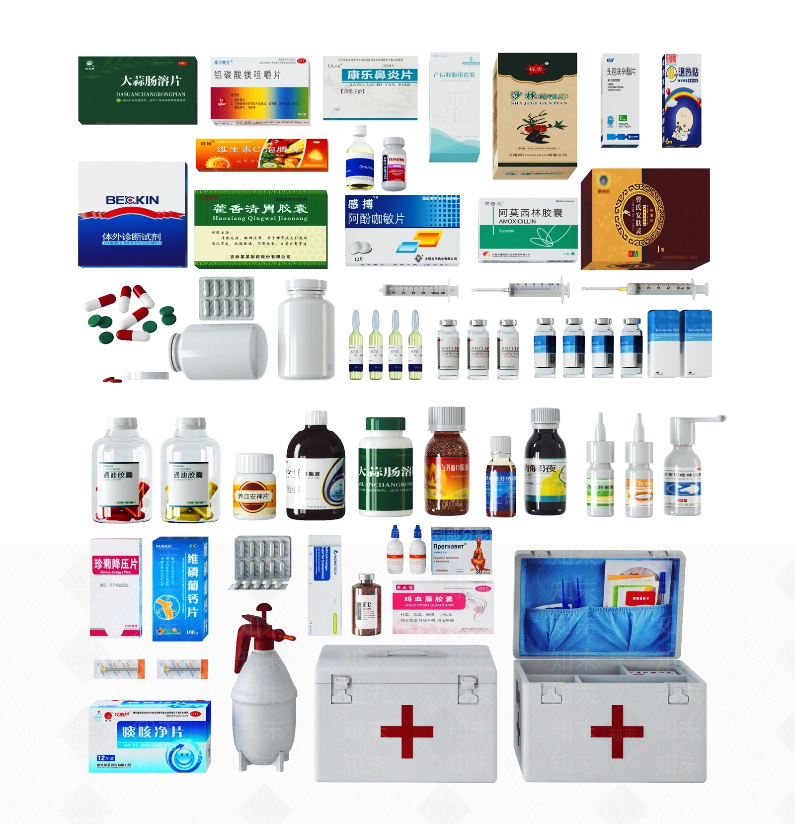 现代医疗急救箱3D模型下载【ID:1115372189】