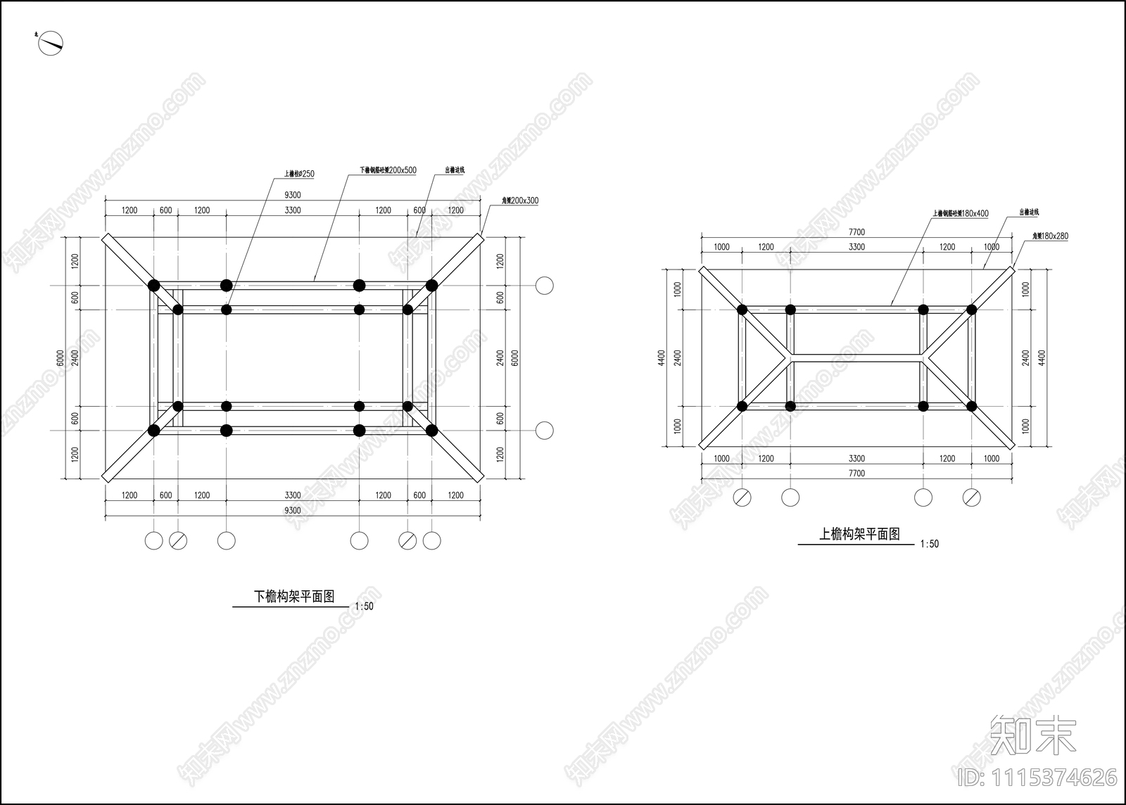 古建楼施工图cad施工图下载【ID:1115374626】