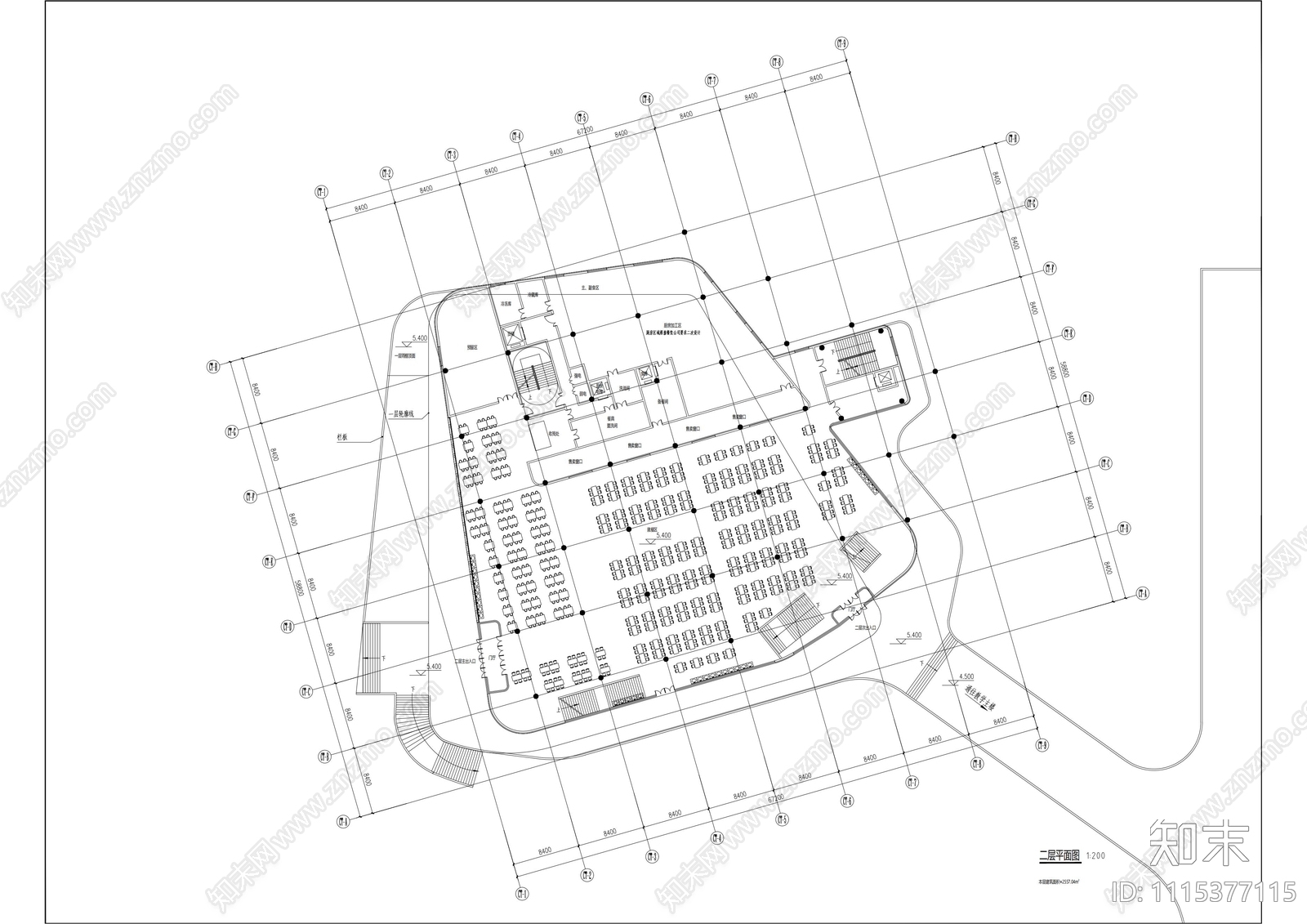 学校餐厅平面施工图施工图下载【ID:1115377115】