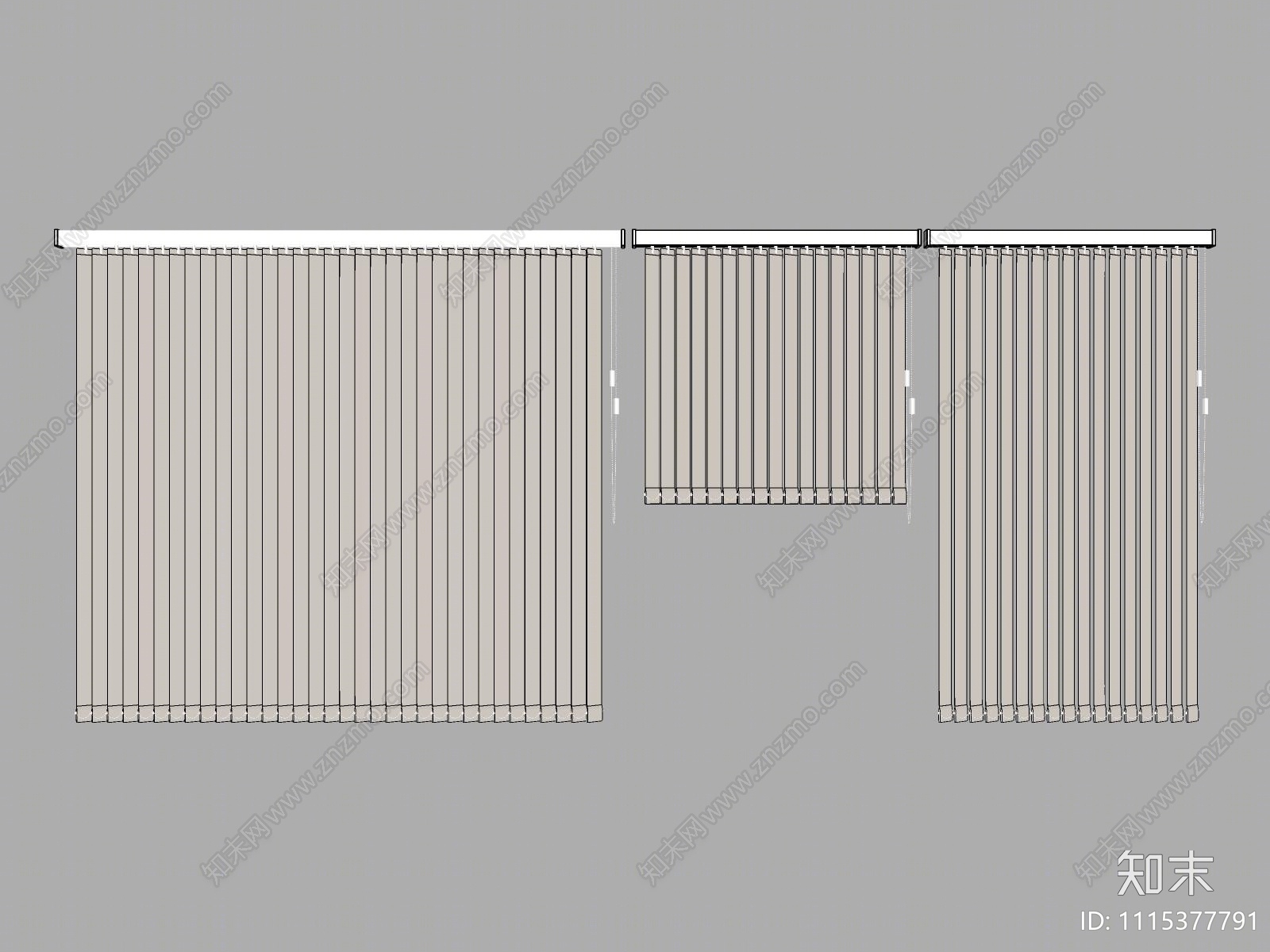 现代百叶帘SU模型下载【ID:1115377791】