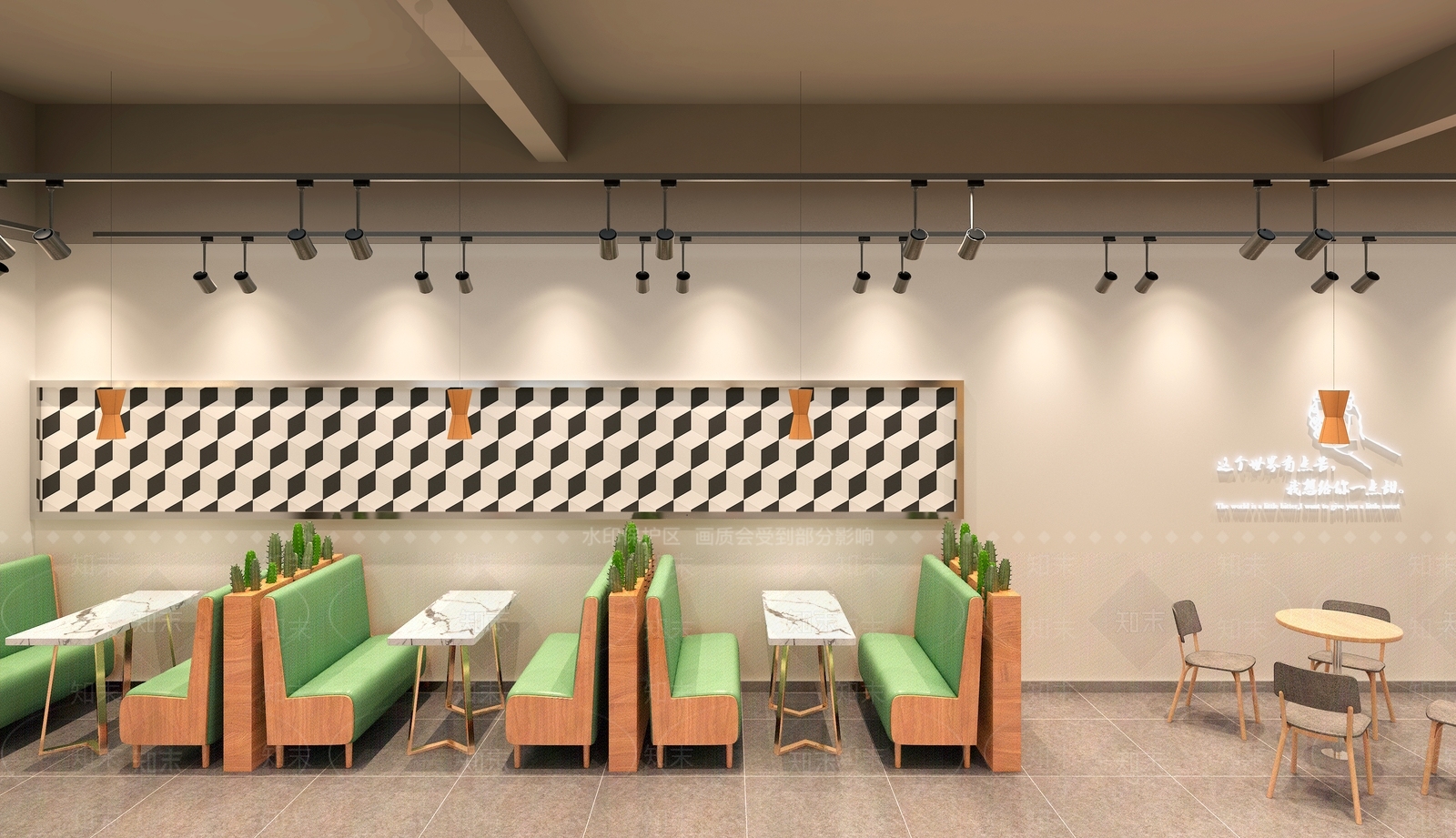 现代奶茶店3D模型下载【ID:1115383781】