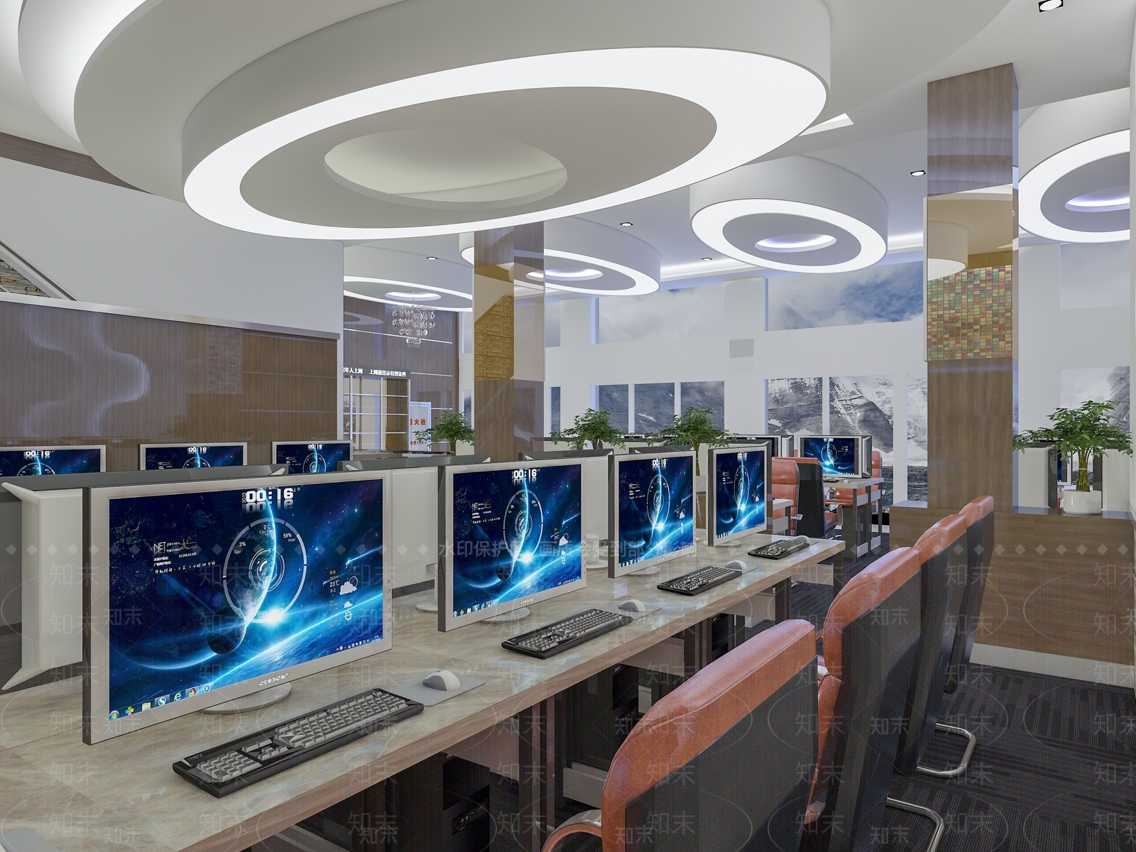 现代网吧网咖3D模型下载【ID:1115403178】