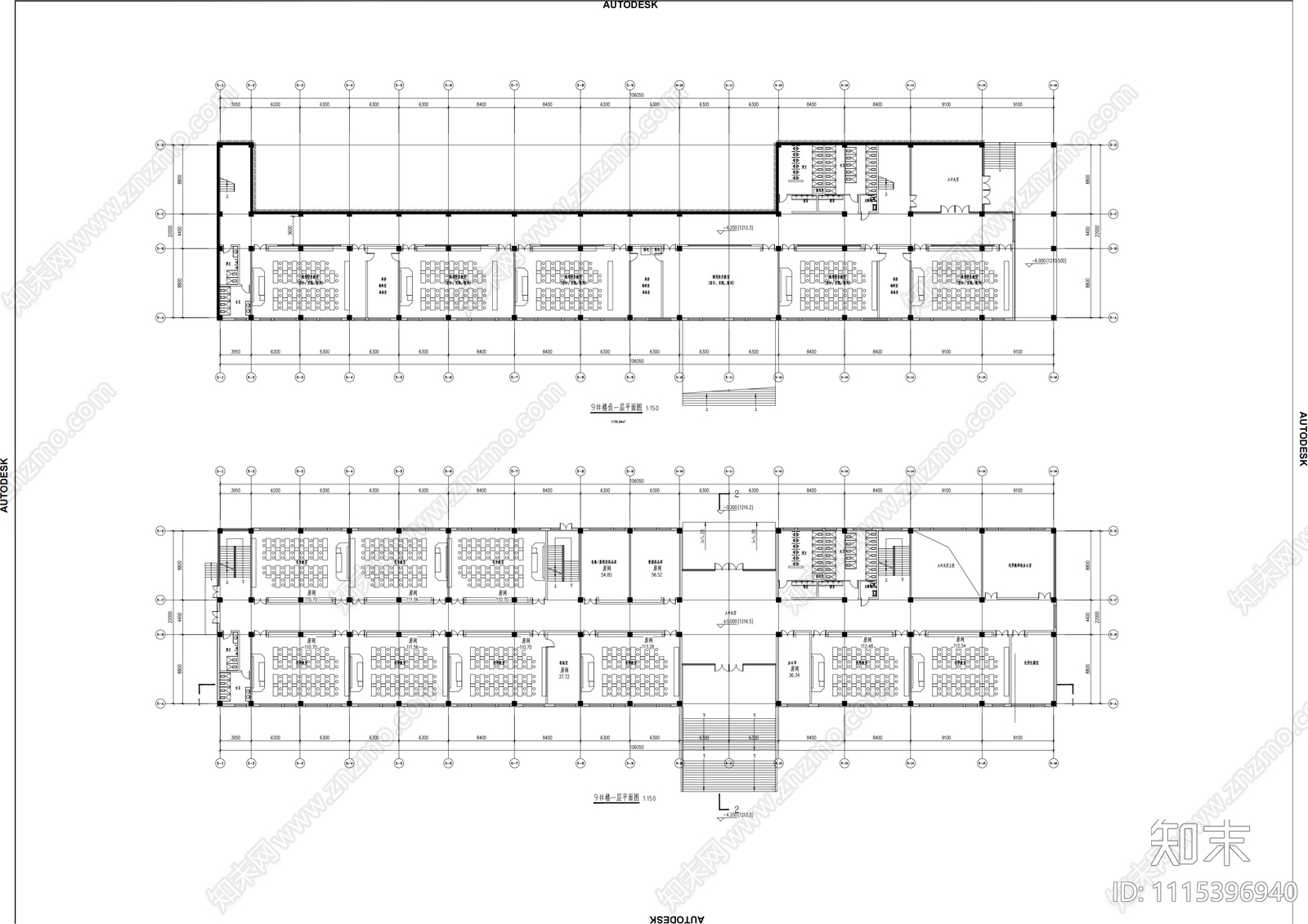 中学实验楼建筑施工图cad施工图下载【ID:1115396940】