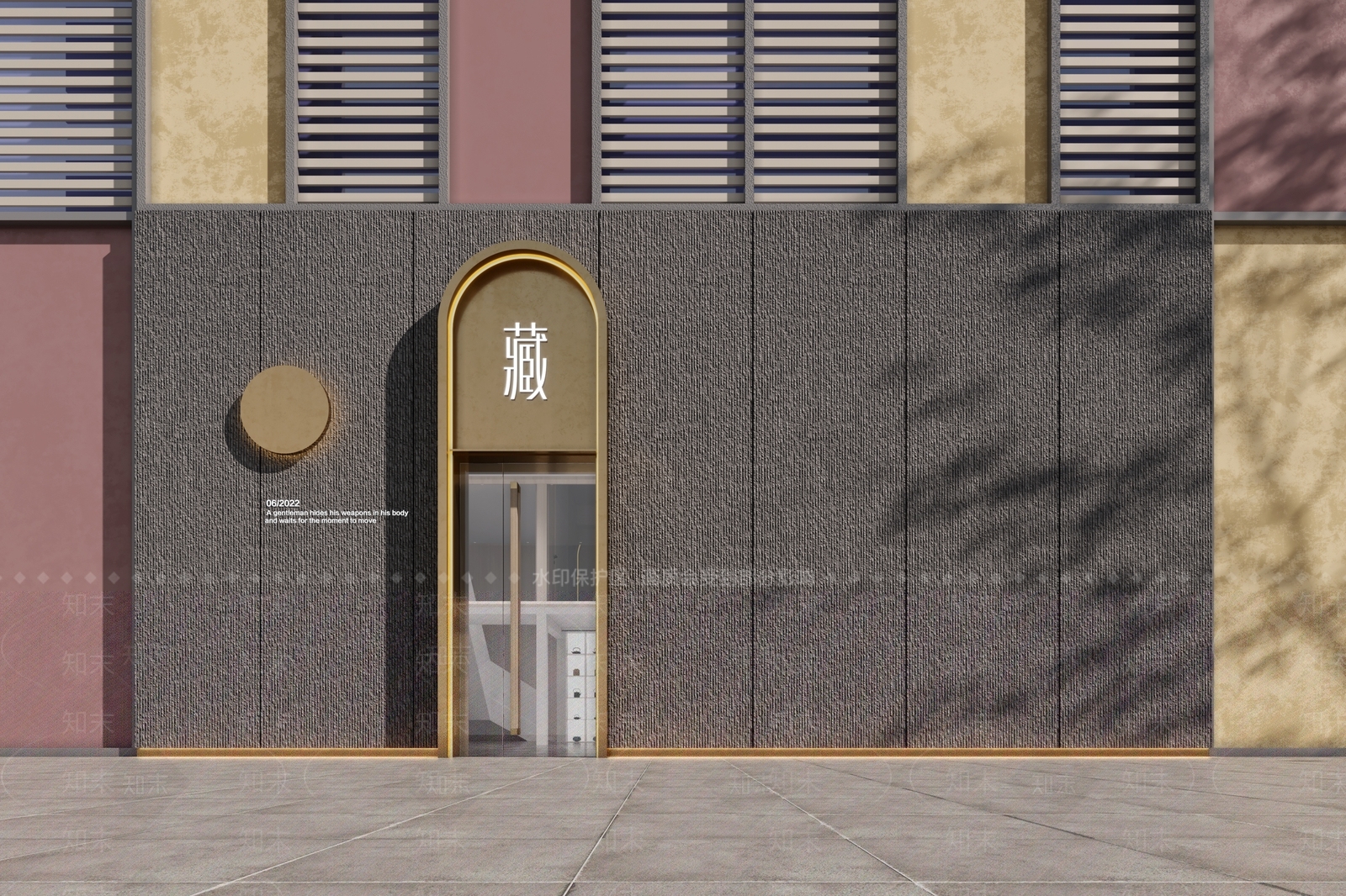 新中式茶室门头3D模型下载【ID:1115398182】