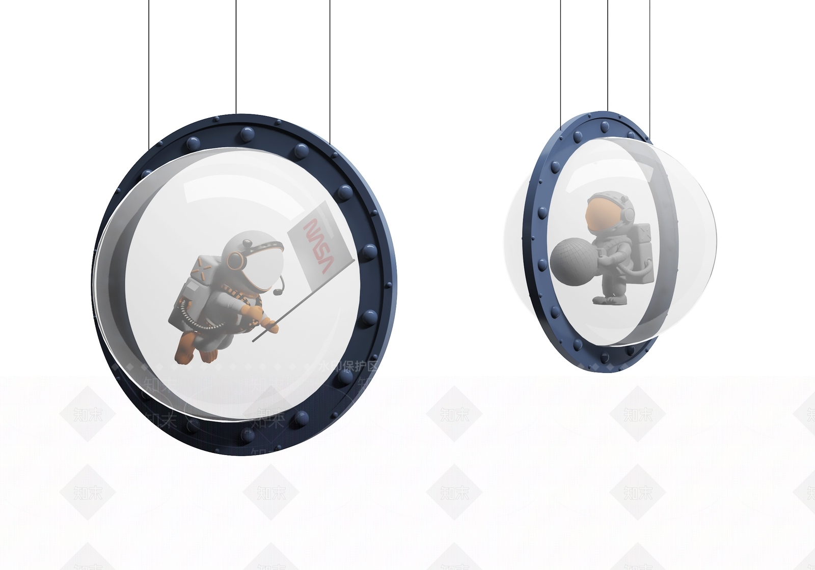 现代宇航员饰品3D模型下载【ID:1115401450】