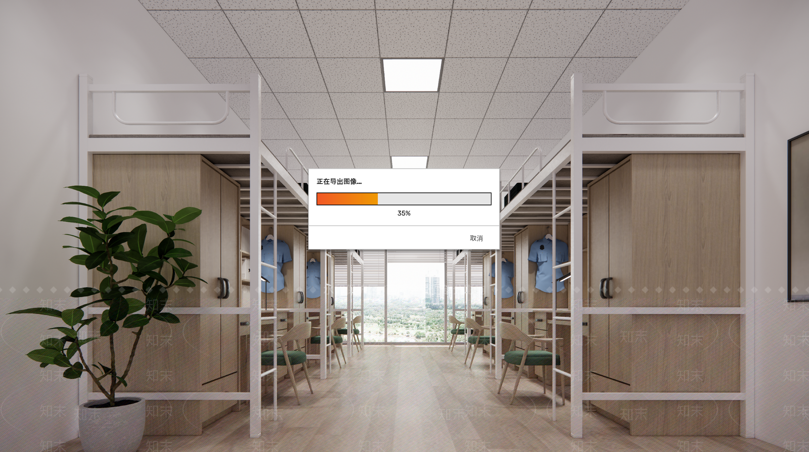 现代学校宿舍SU模型下载【ID:1115409572】