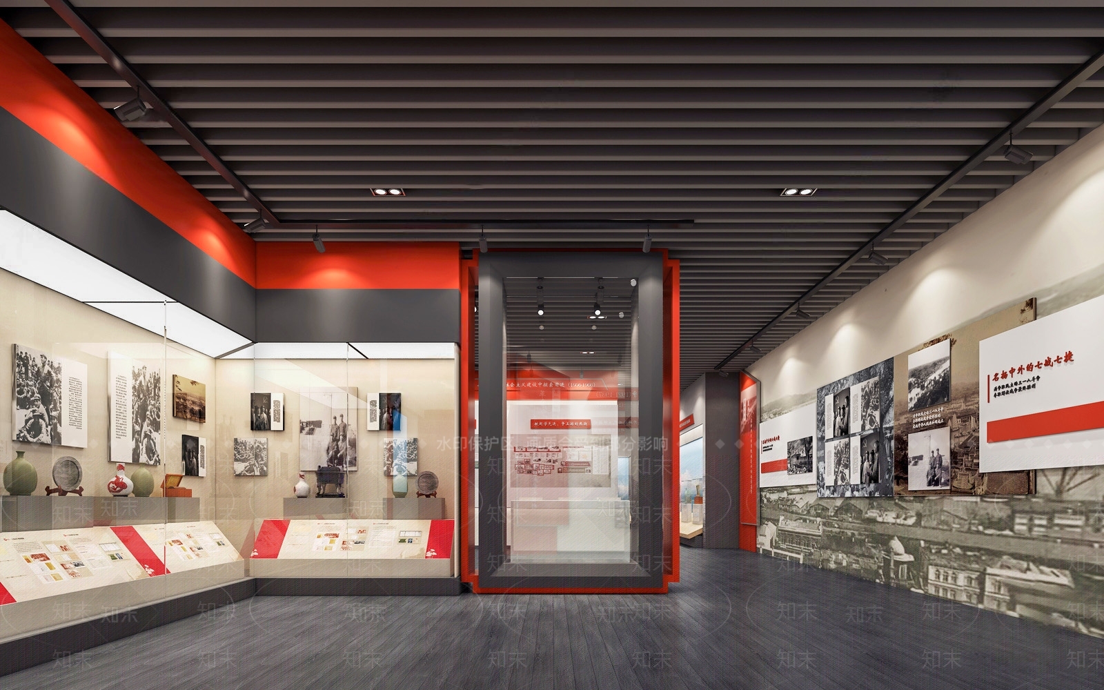 现代党建展厅SU模型下载【ID:1115413610】
