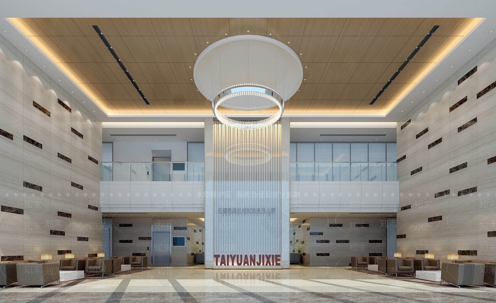现代办公大堂3D模型下载【ID:1115414365】_知末3d模型网