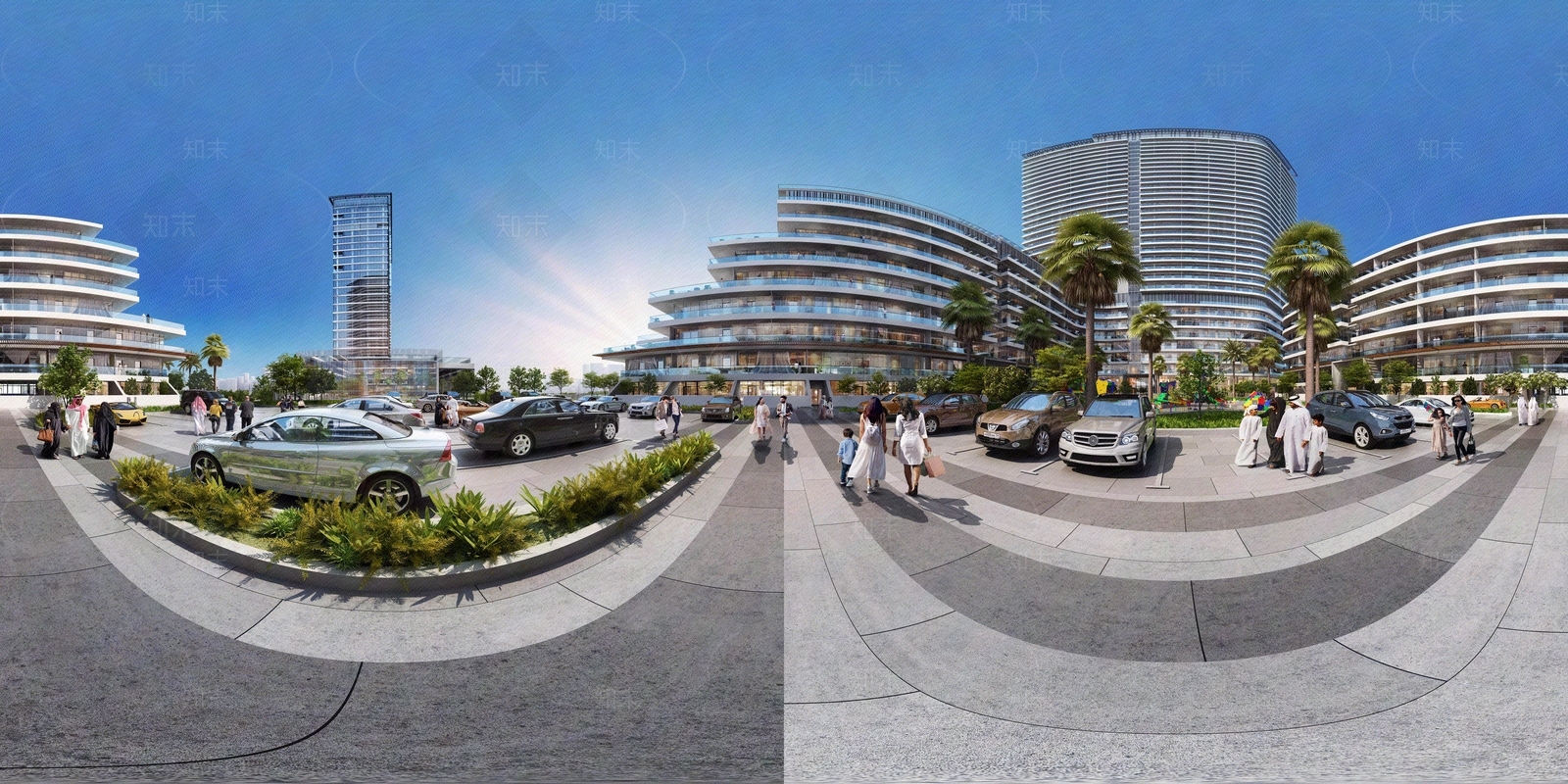 商业综合广场HDR贴图下载【ID:1115425344】