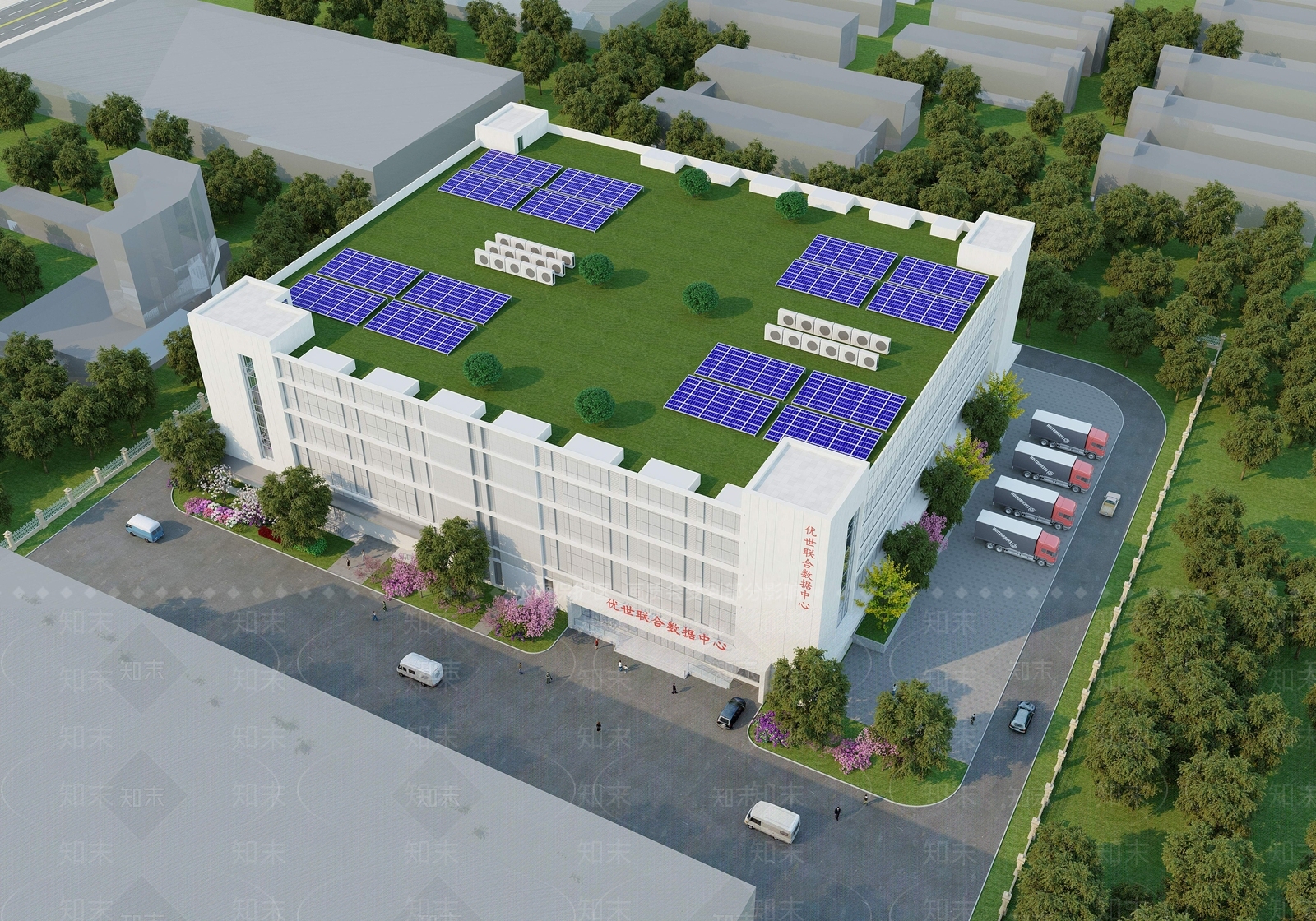 现代办公楼3D模型下载【ID:1115428969】