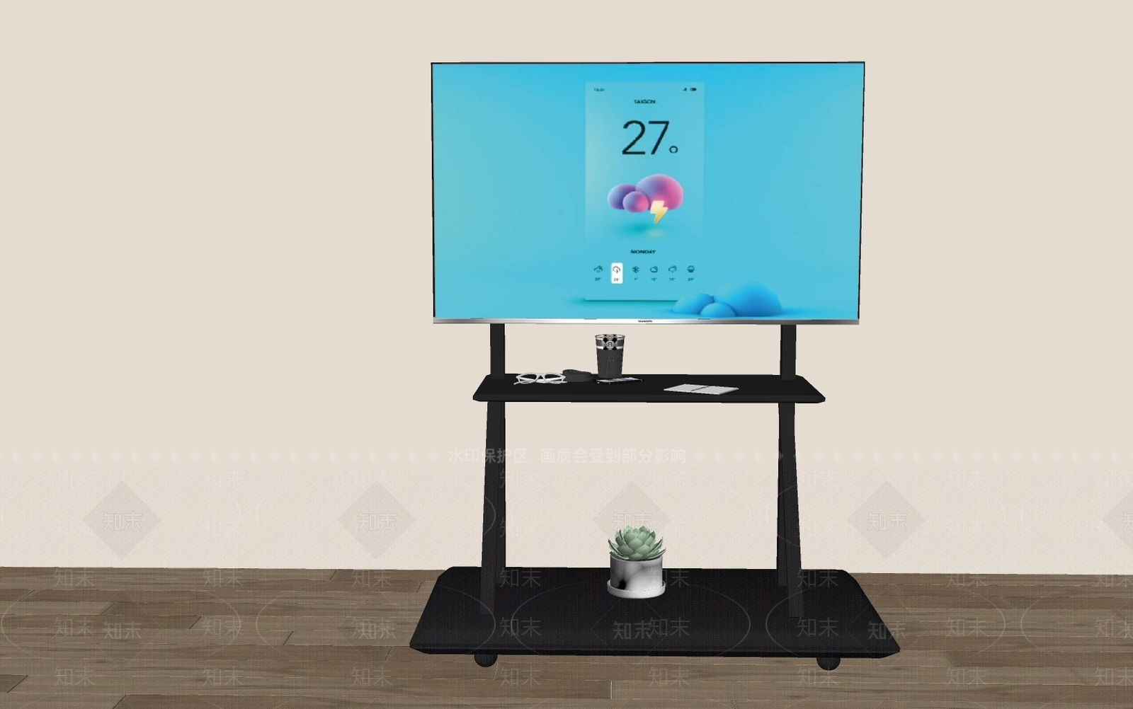 现代移动会议电视SU模型下载【ID:1115431048】