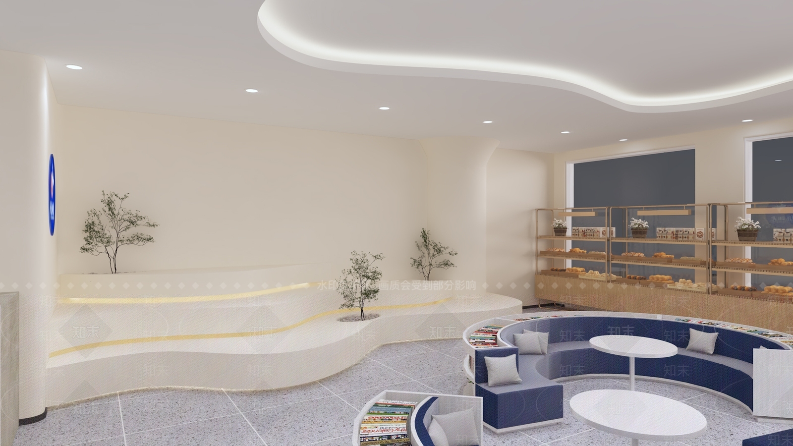 现代奶茶店3D模型下载【ID:1115434483】