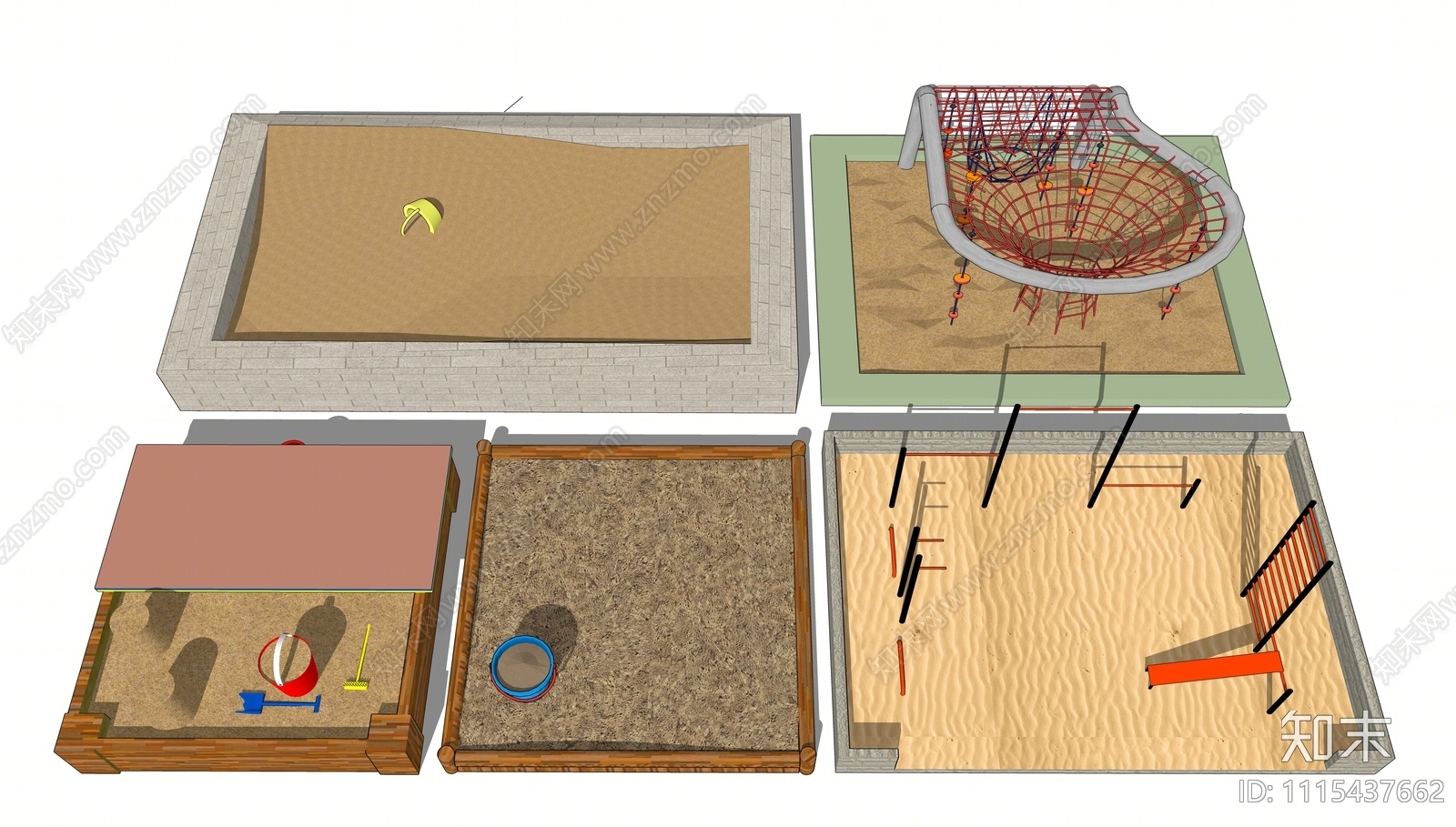 现代游乐设施SU模型下载【ID:1115437662】