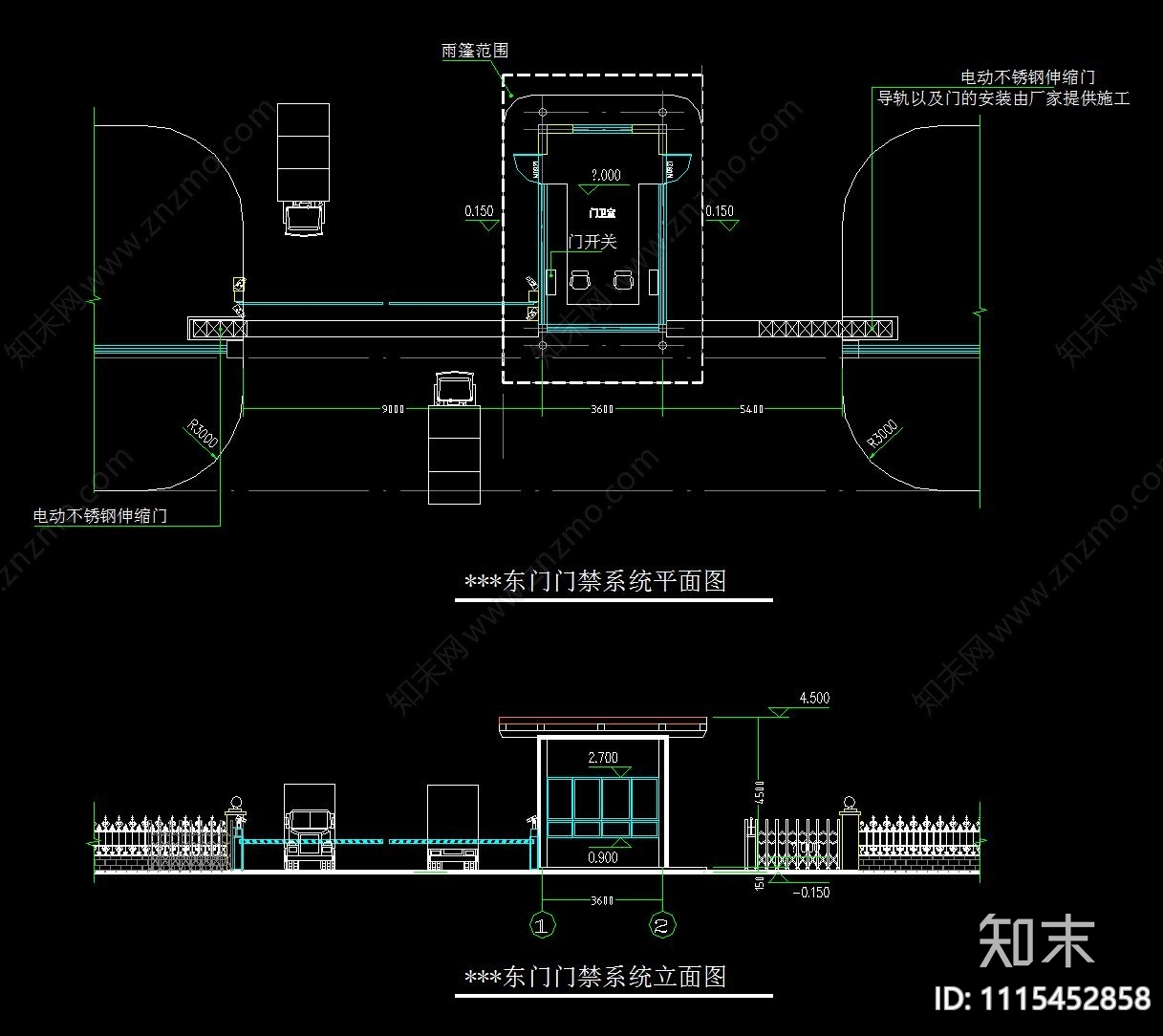 大型工厂公司门禁系统设计图施工图下载【ID:1115452858】