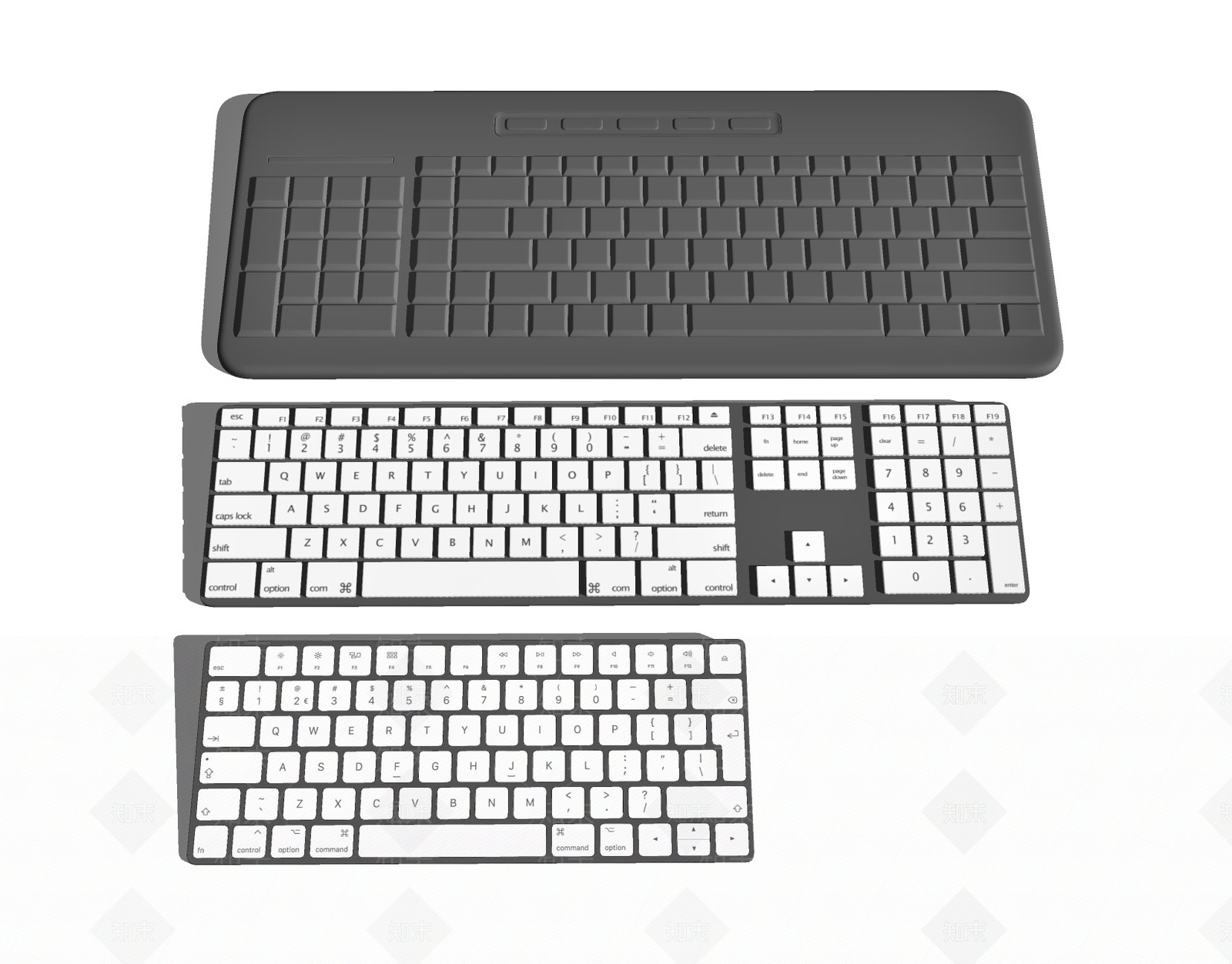 现代键盘SU模型下载【ID:1115460024】