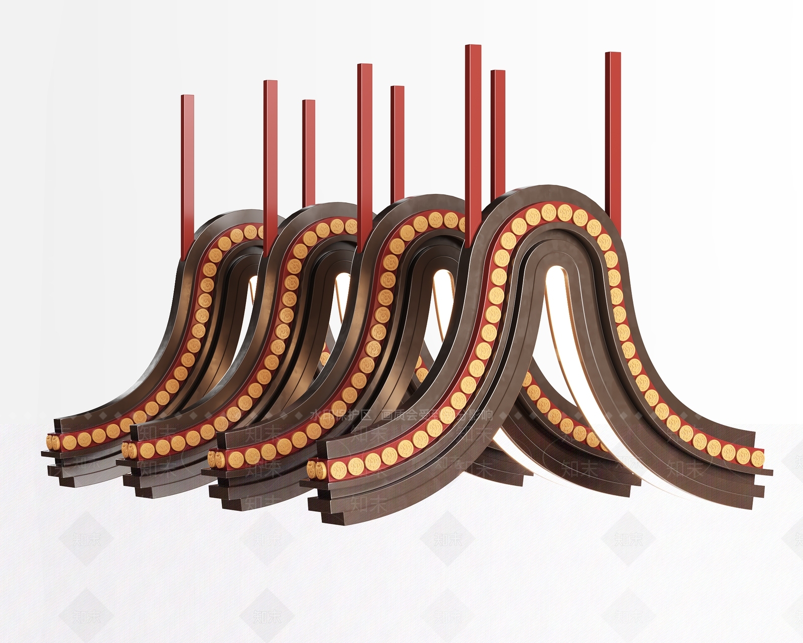 中式吊灯3D模型下载【ID:1115852280】