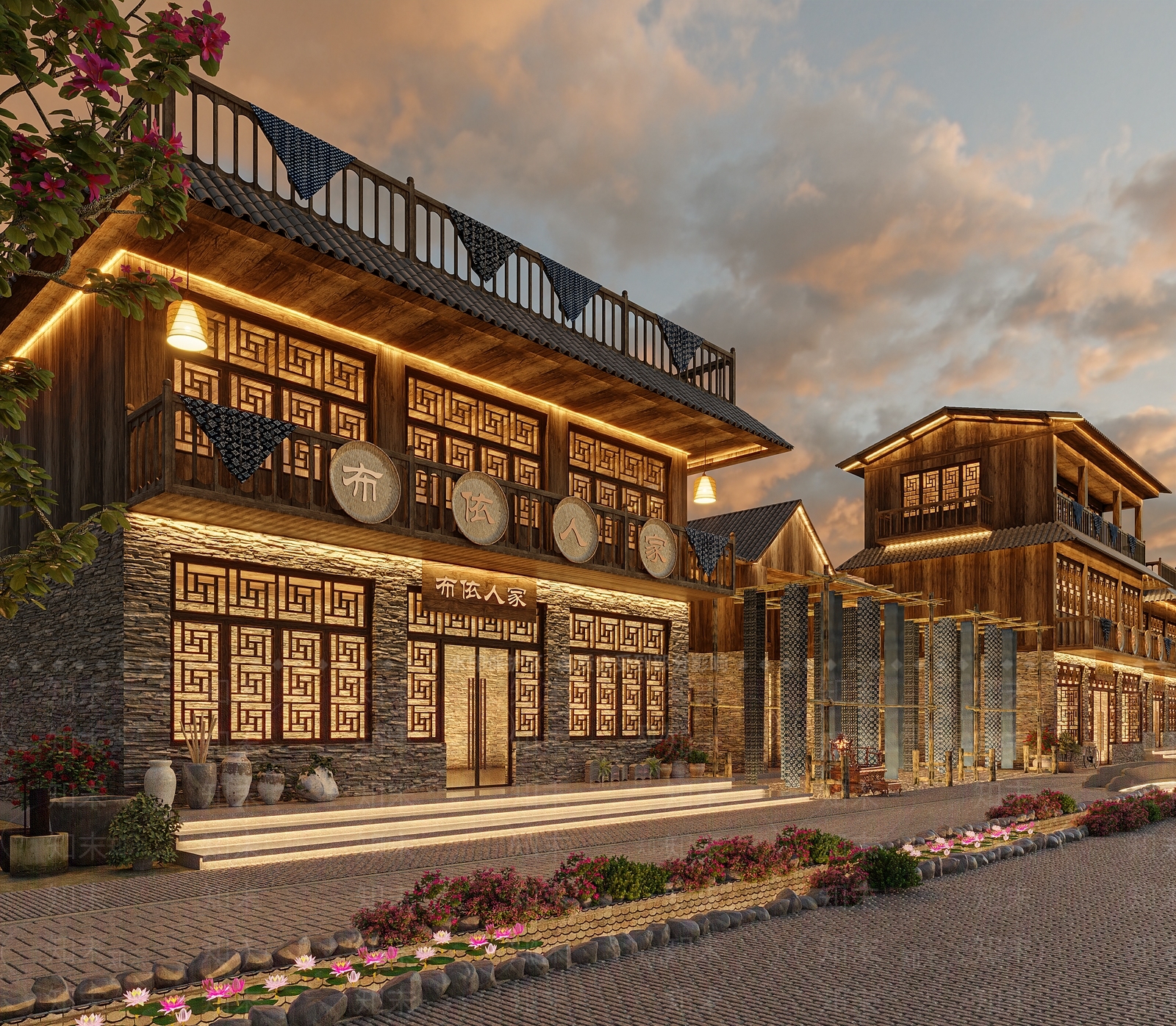 中式古建筑3D模型下载【ID:1115484181】