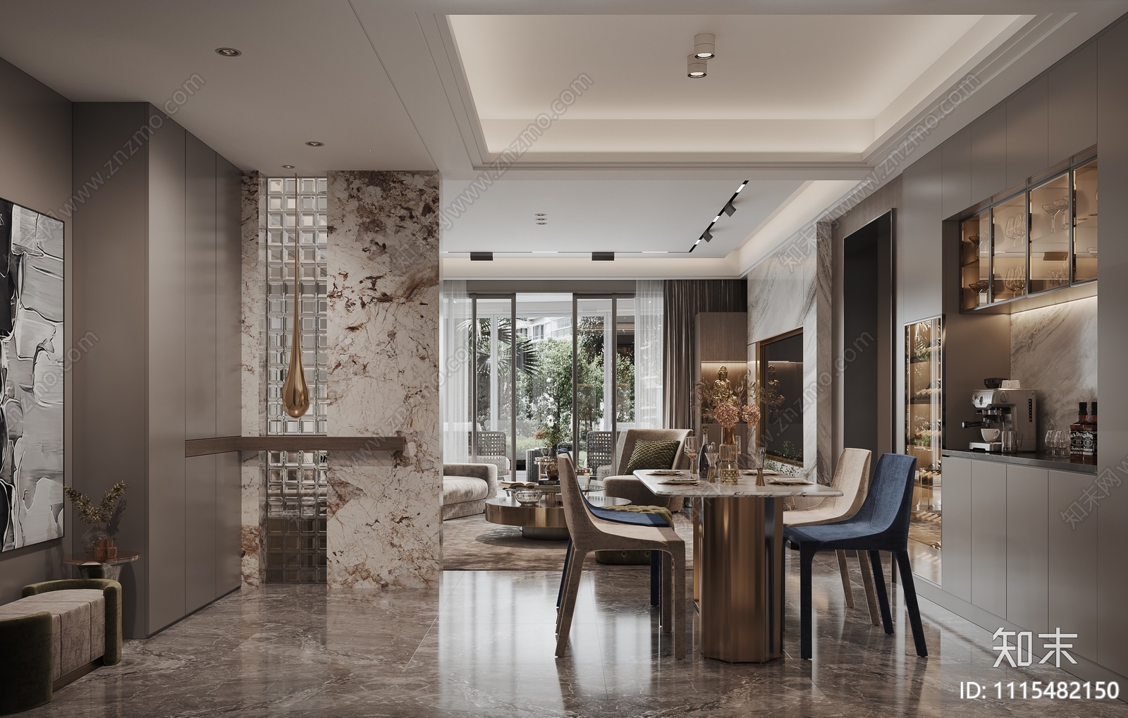 轻奢家装CAD施工图施工图下载【ID:1115482150】