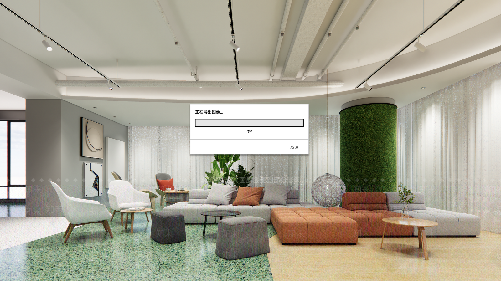 现代公司休闲区SU模型下载【ID:1115482227】