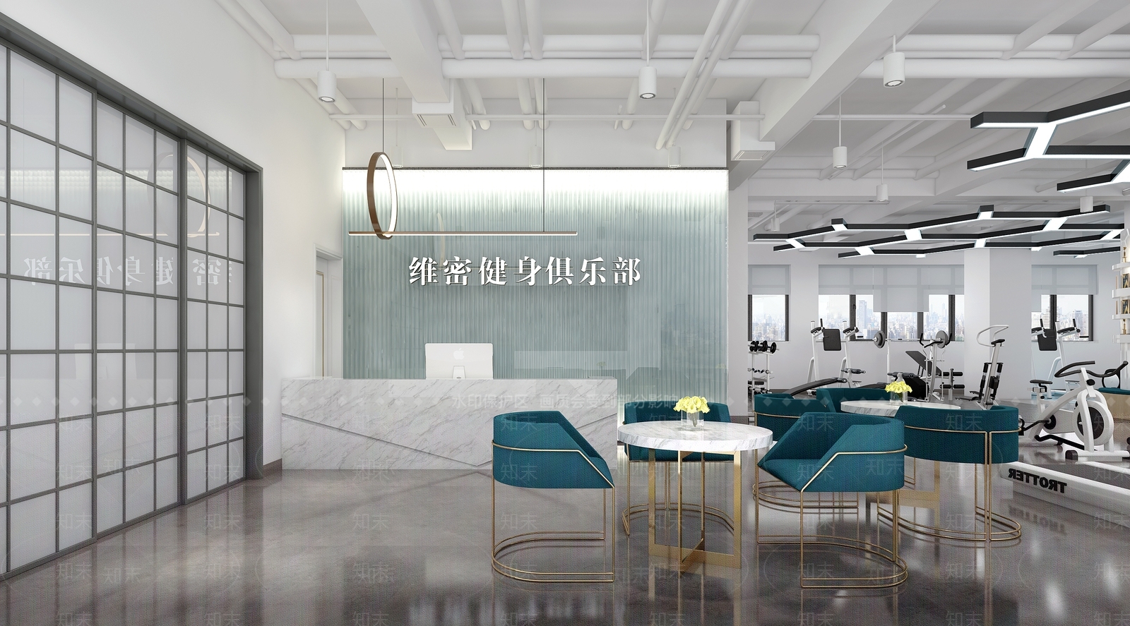 现代健身房3D模型下载【ID:1115495609】