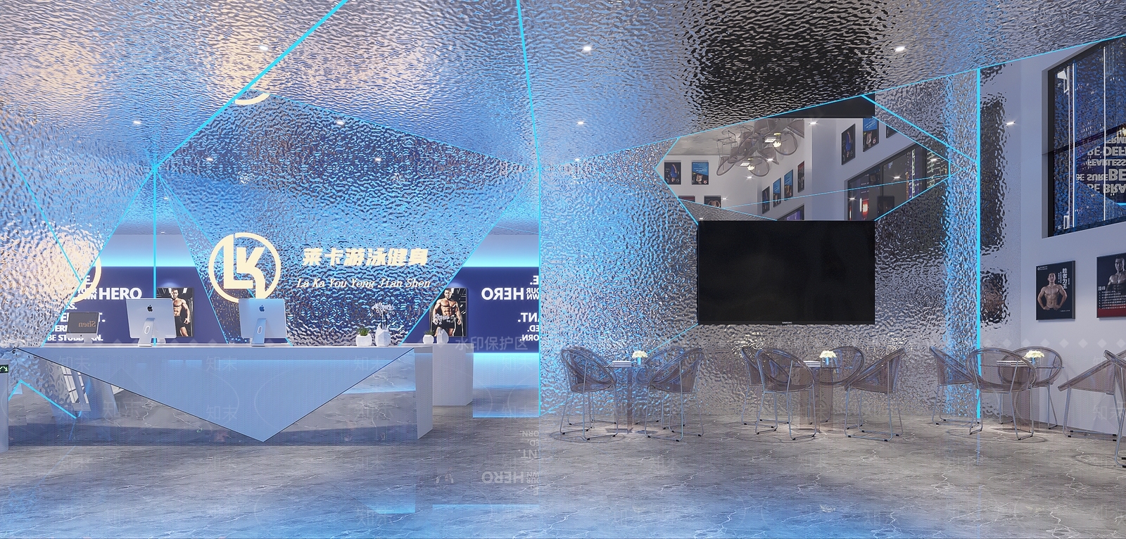 现代健身房前台3D模型下载【ID:1115503086】