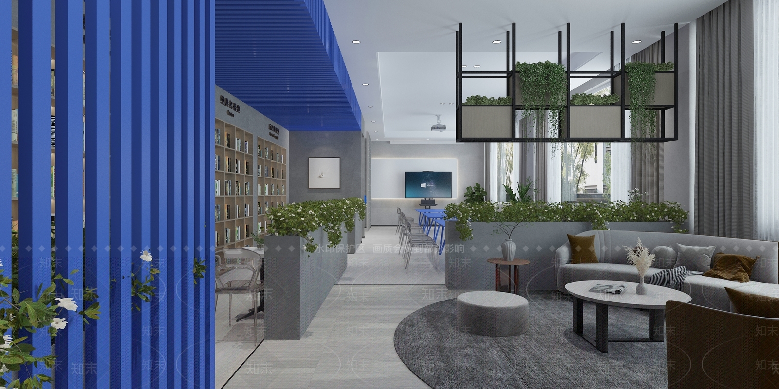 现代书店阅读室3D模型下载【ID:1115509578】