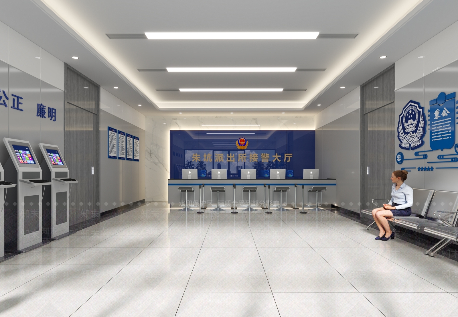 现代派出所大厅3D模型下载【ID:1115514860】