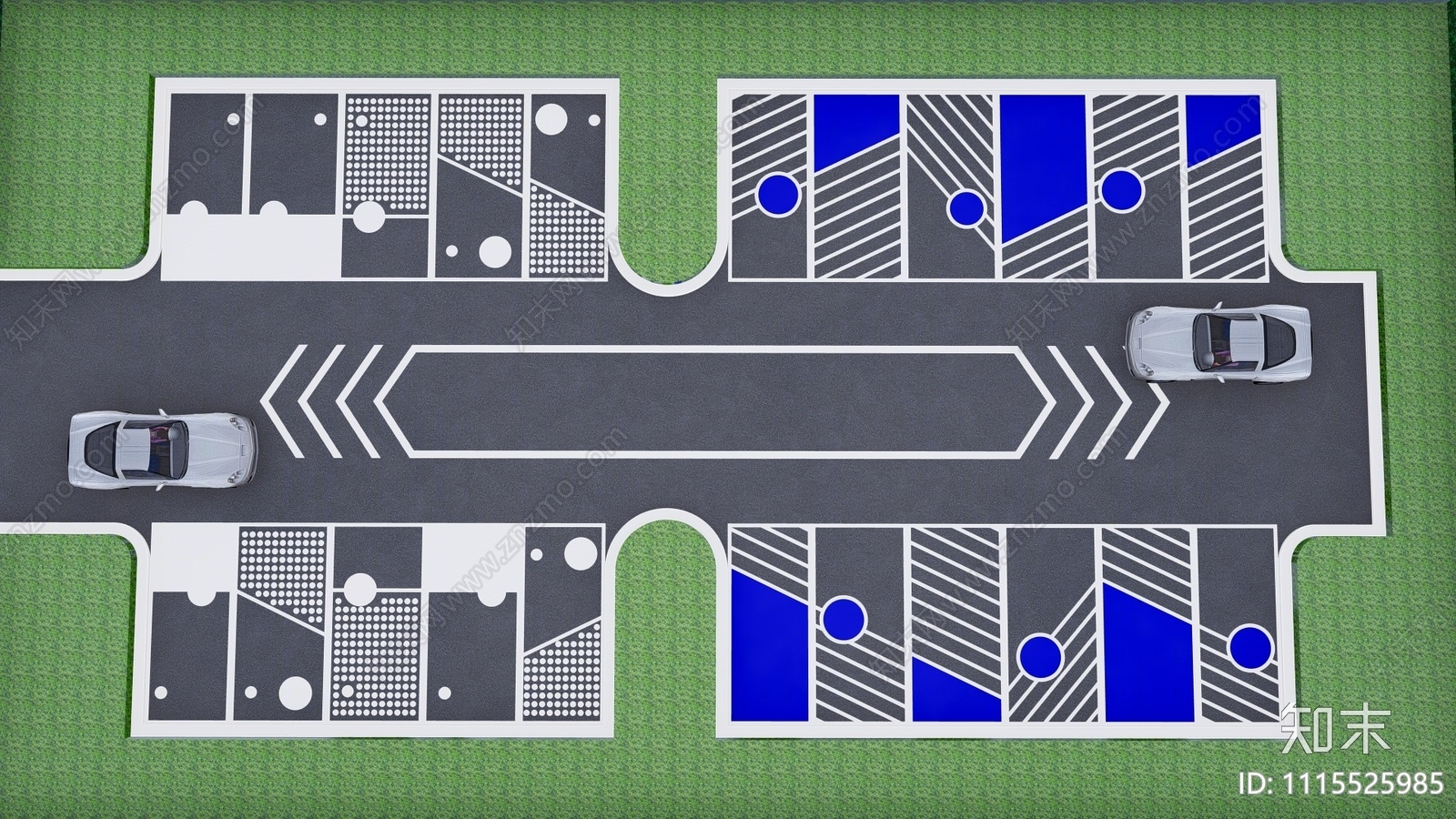 现代停车场SU模型下载【ID:1115525985】