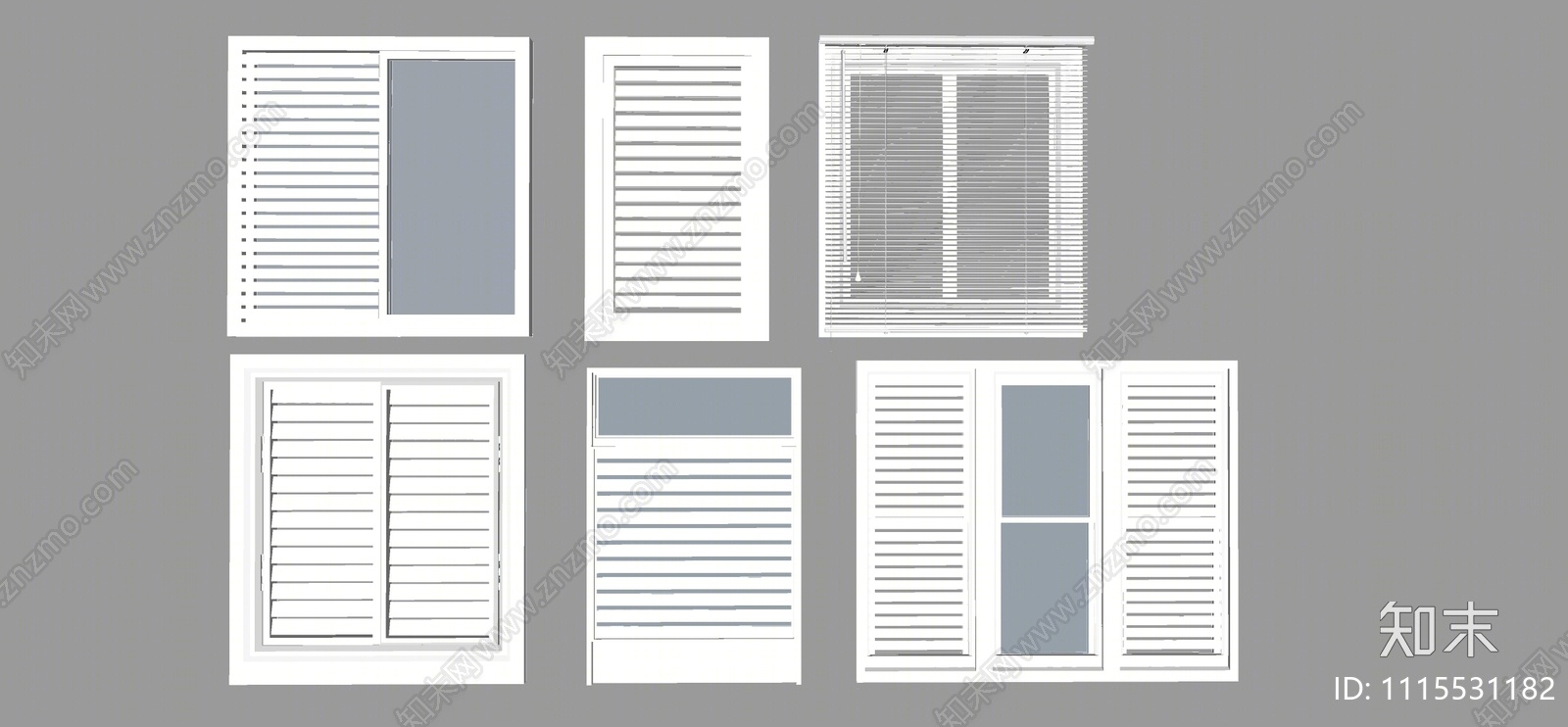 现代百叶窗SU模型下载【ID:1115531182】