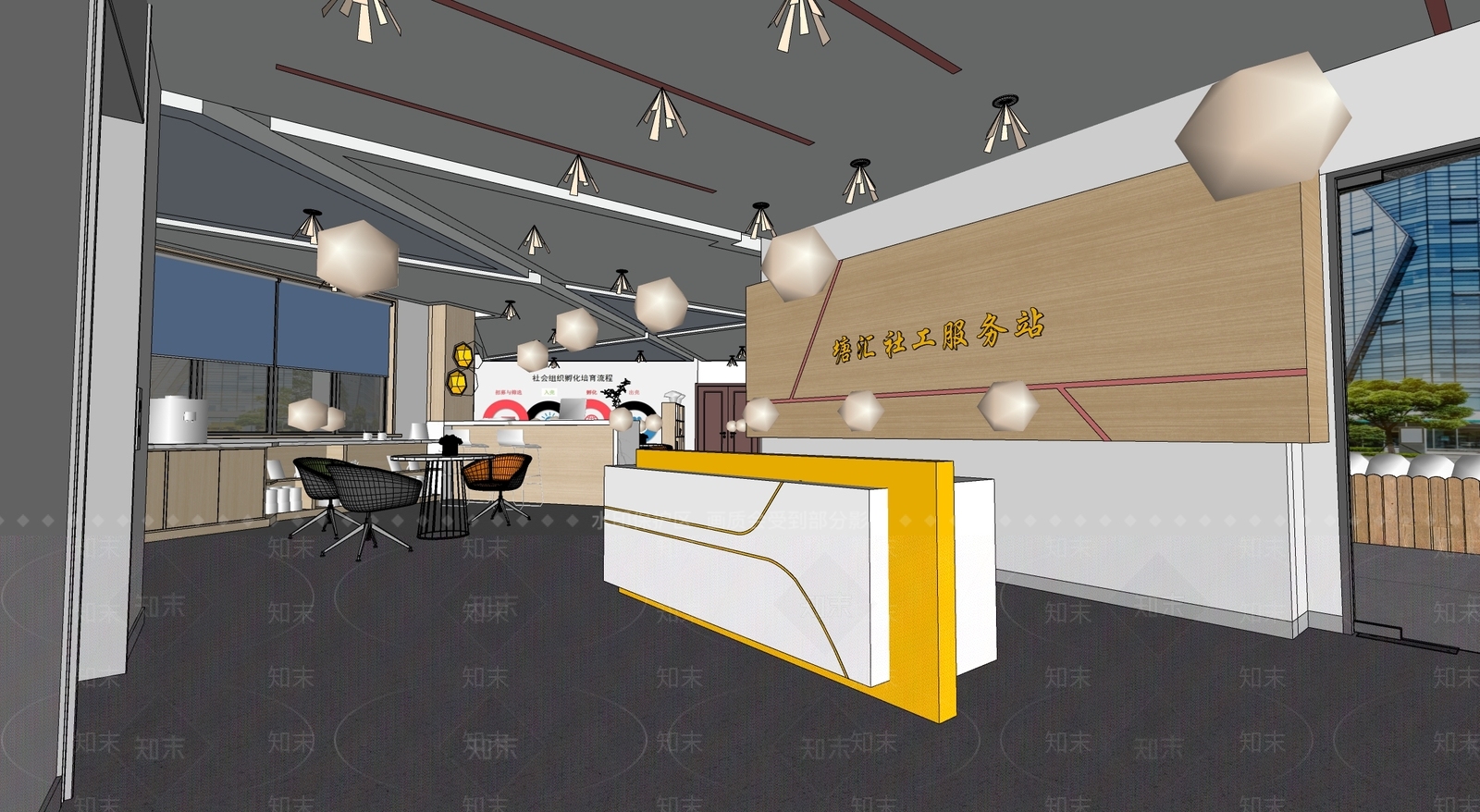 现代社工站SU模型下载【ID:1115543849】
