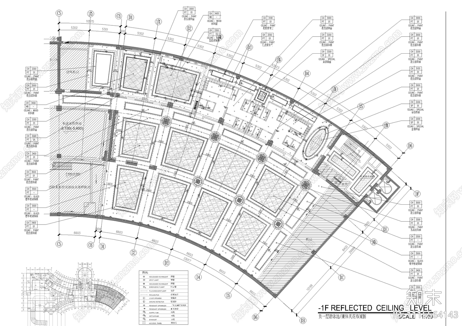 维景国际花园酒店泳池施工图cad施工图下载【ID:1115564143】