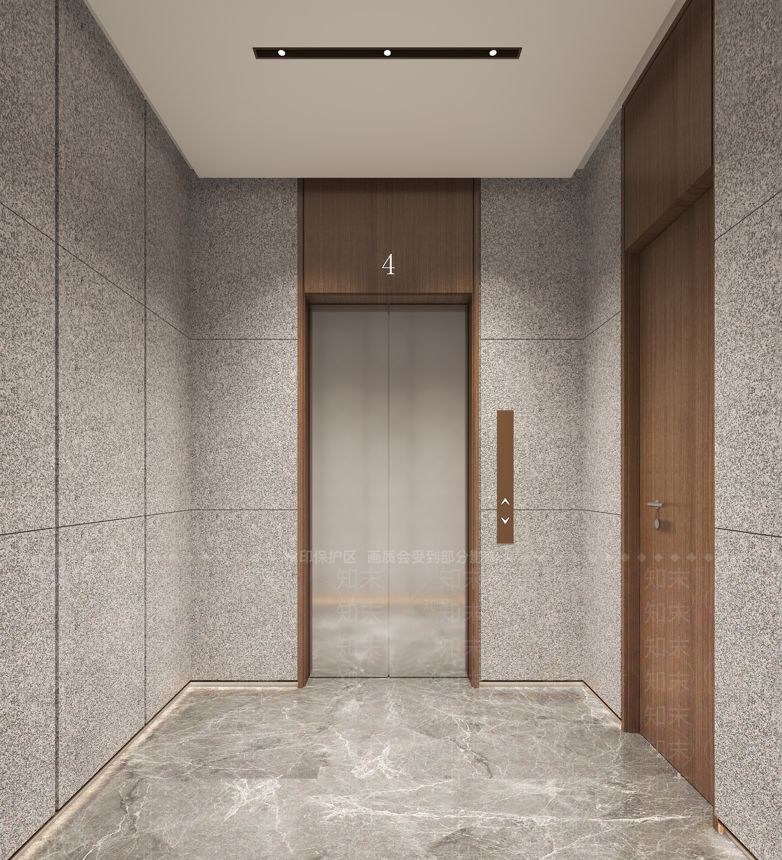 现代电梯厅3D模型下载【ID:1115568290】