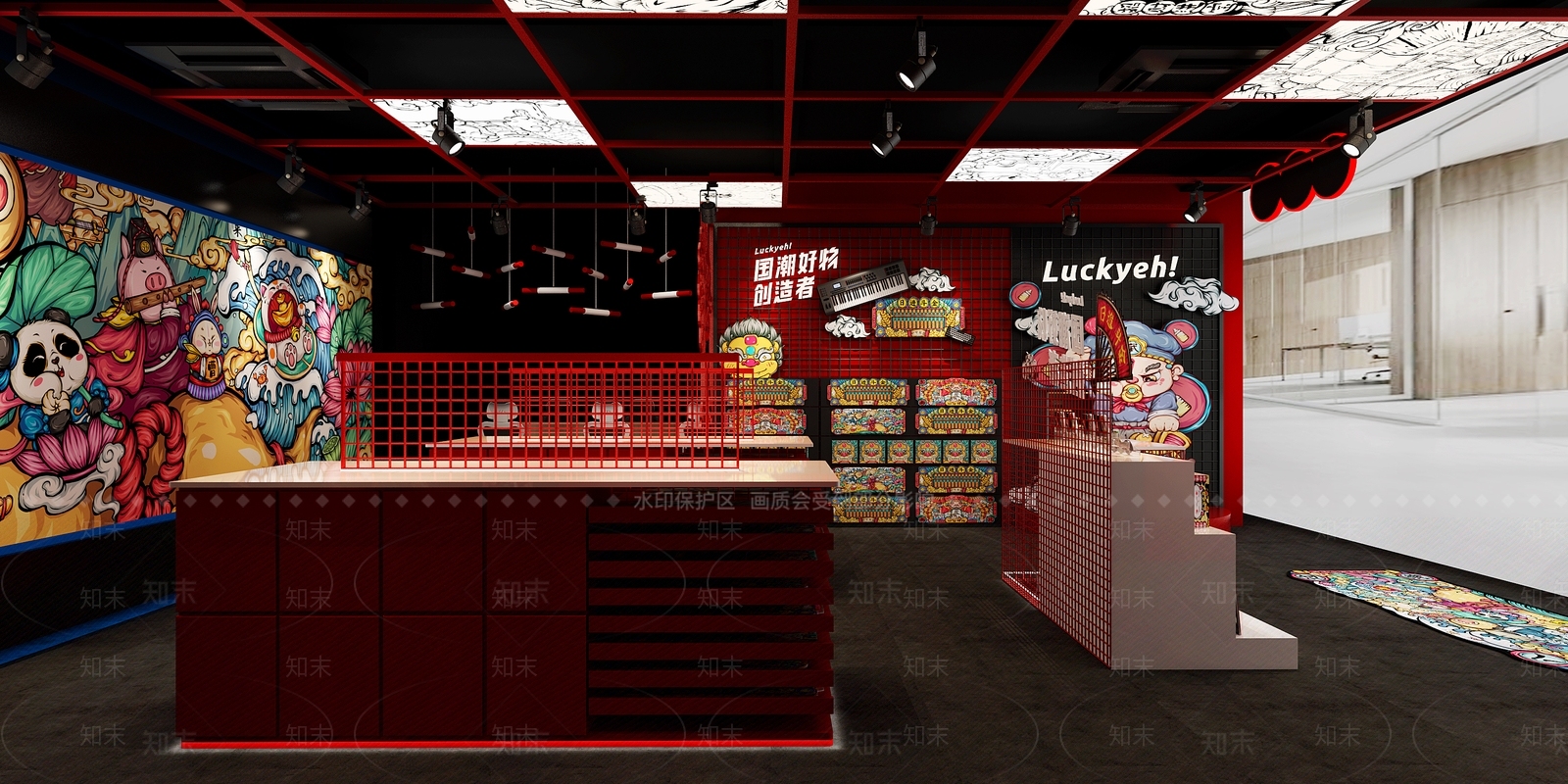 工业风国潮礼品店3D模型下载【ID:1115571382】